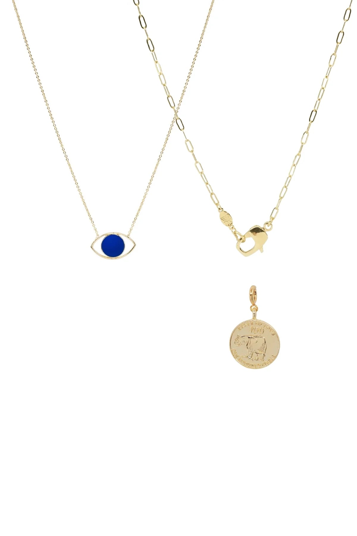THOUSAND KISSES - Layered Link and Medallion Necklaces