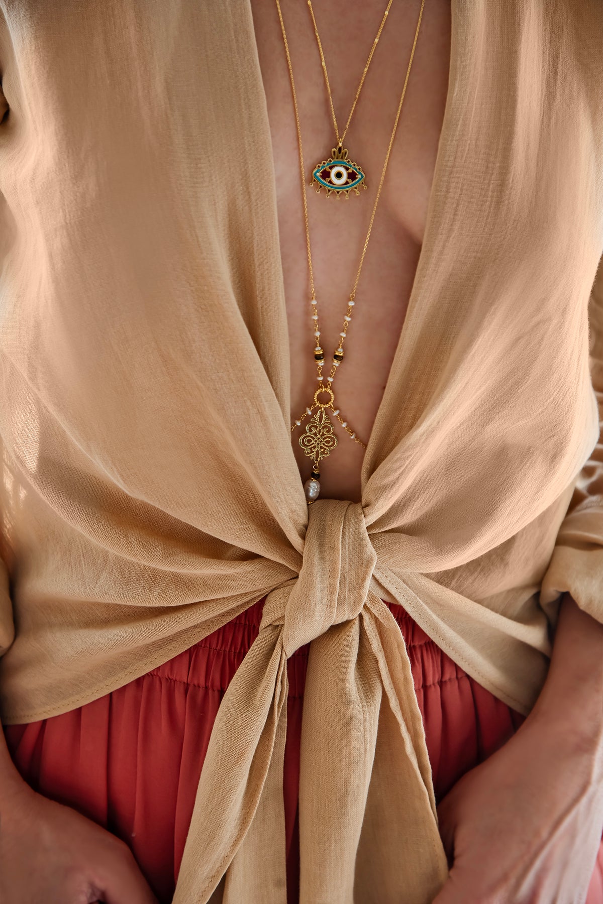 JAIPUR – Gemstone Draped Body Chain