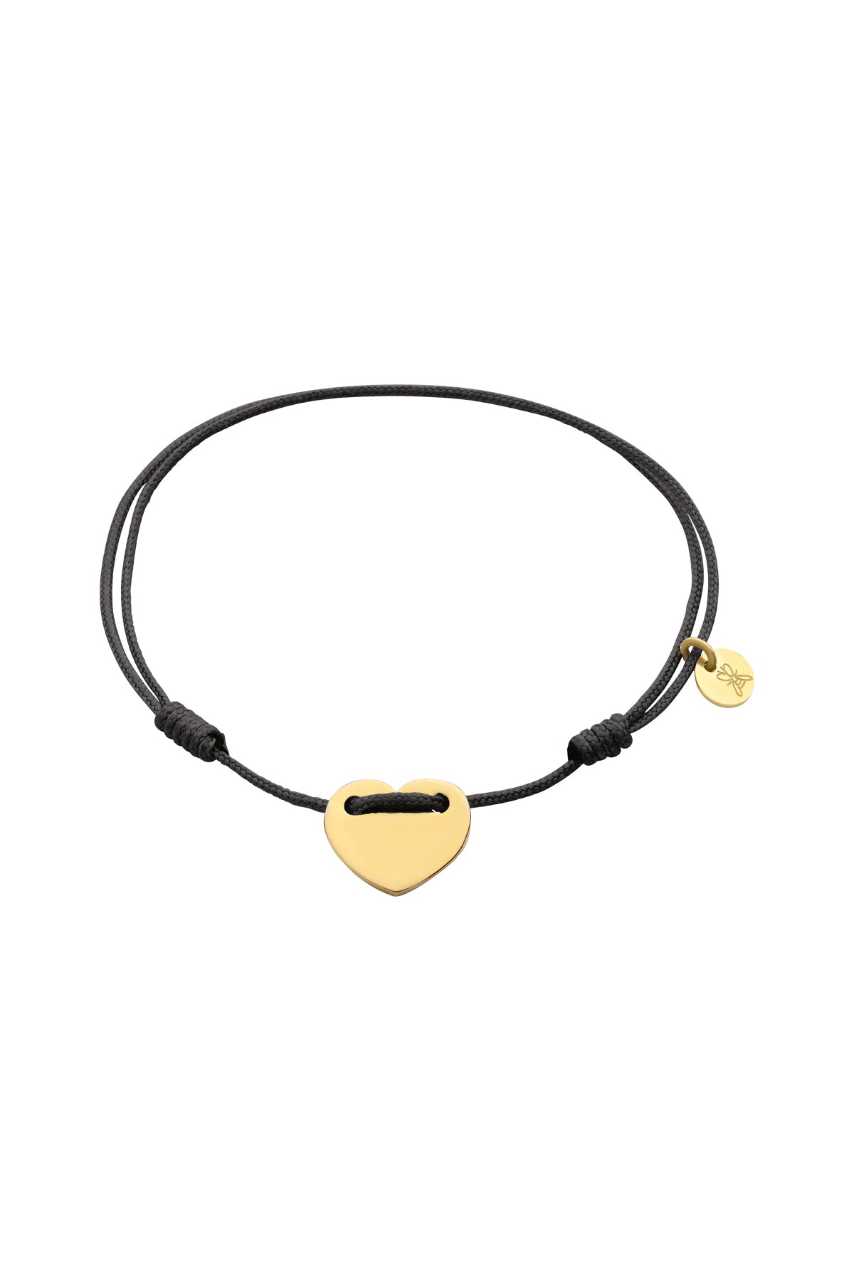 LOVEFUL - BLACK - Personalized Heart Cord Bracelet