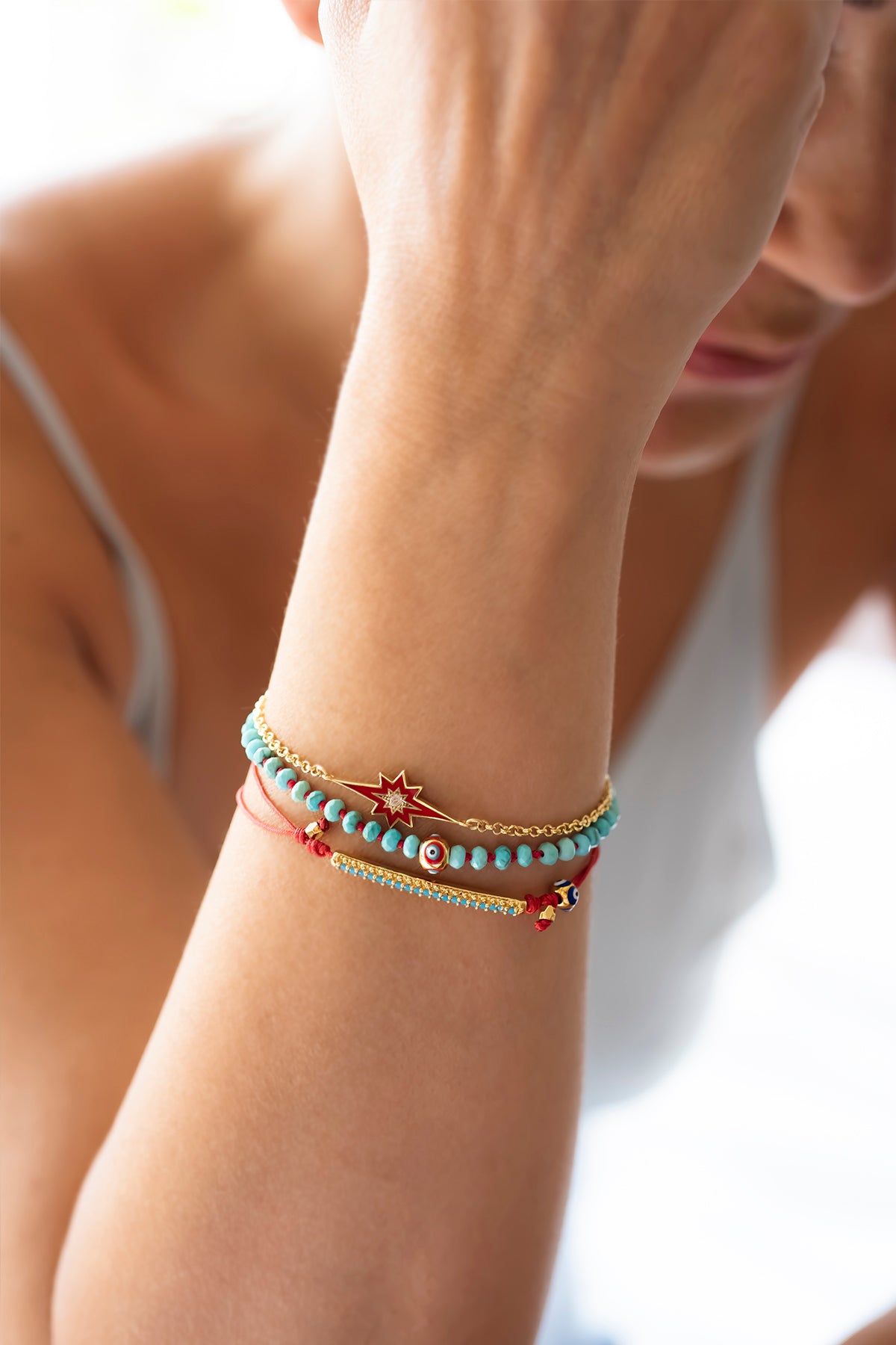 SPARKLE - RED - Star Bracelet