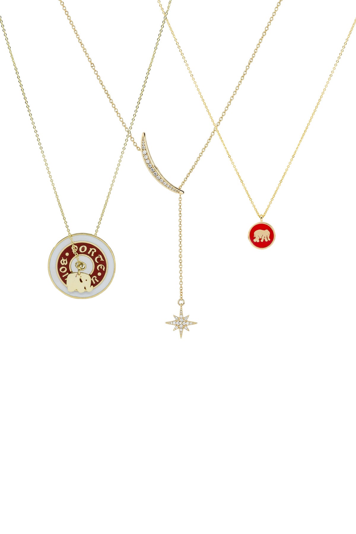 BLOOD MOON – Moon & Star Layered Necklace Set