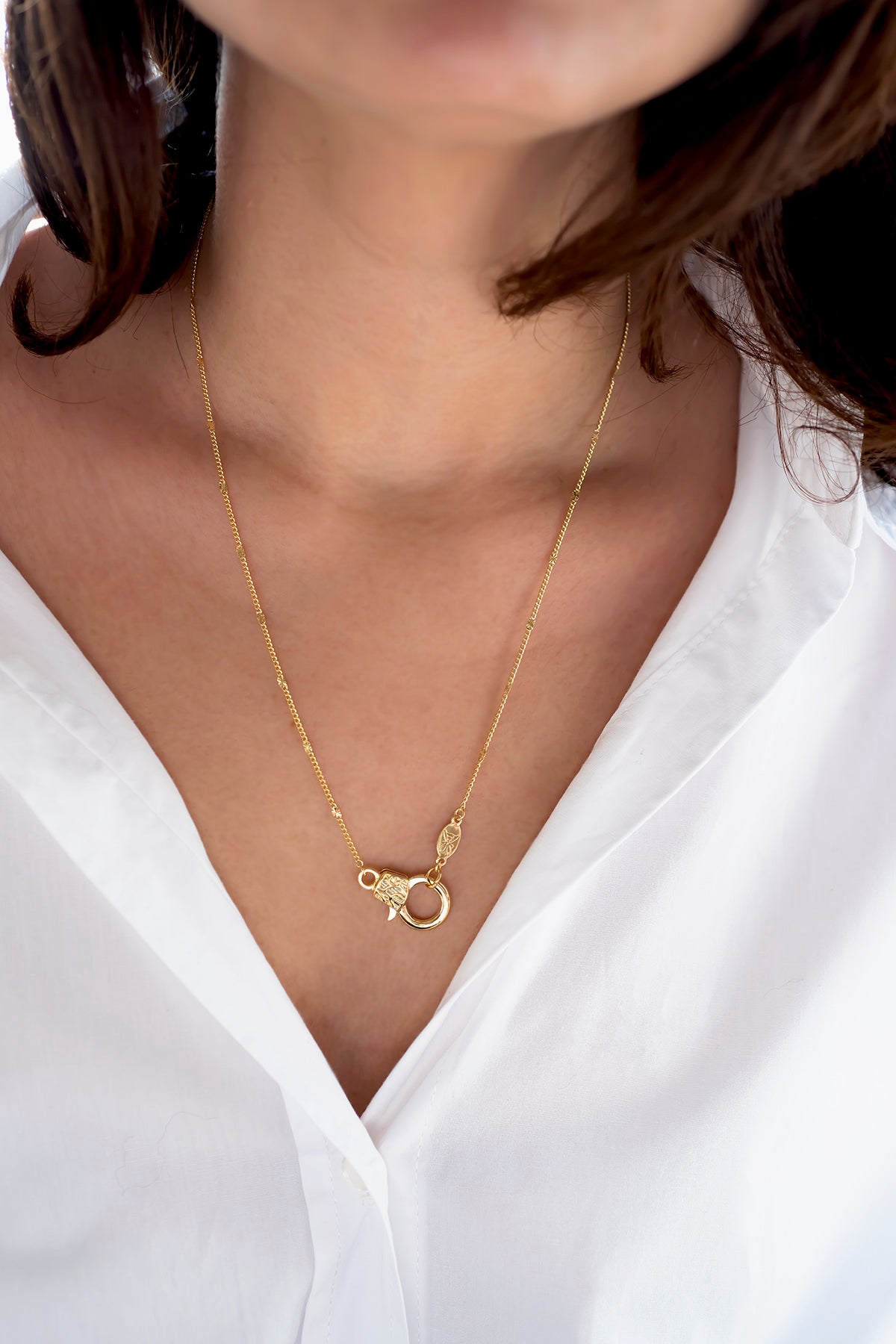 CUTIE LOBSTER - Flat Curb - Charm Necklace