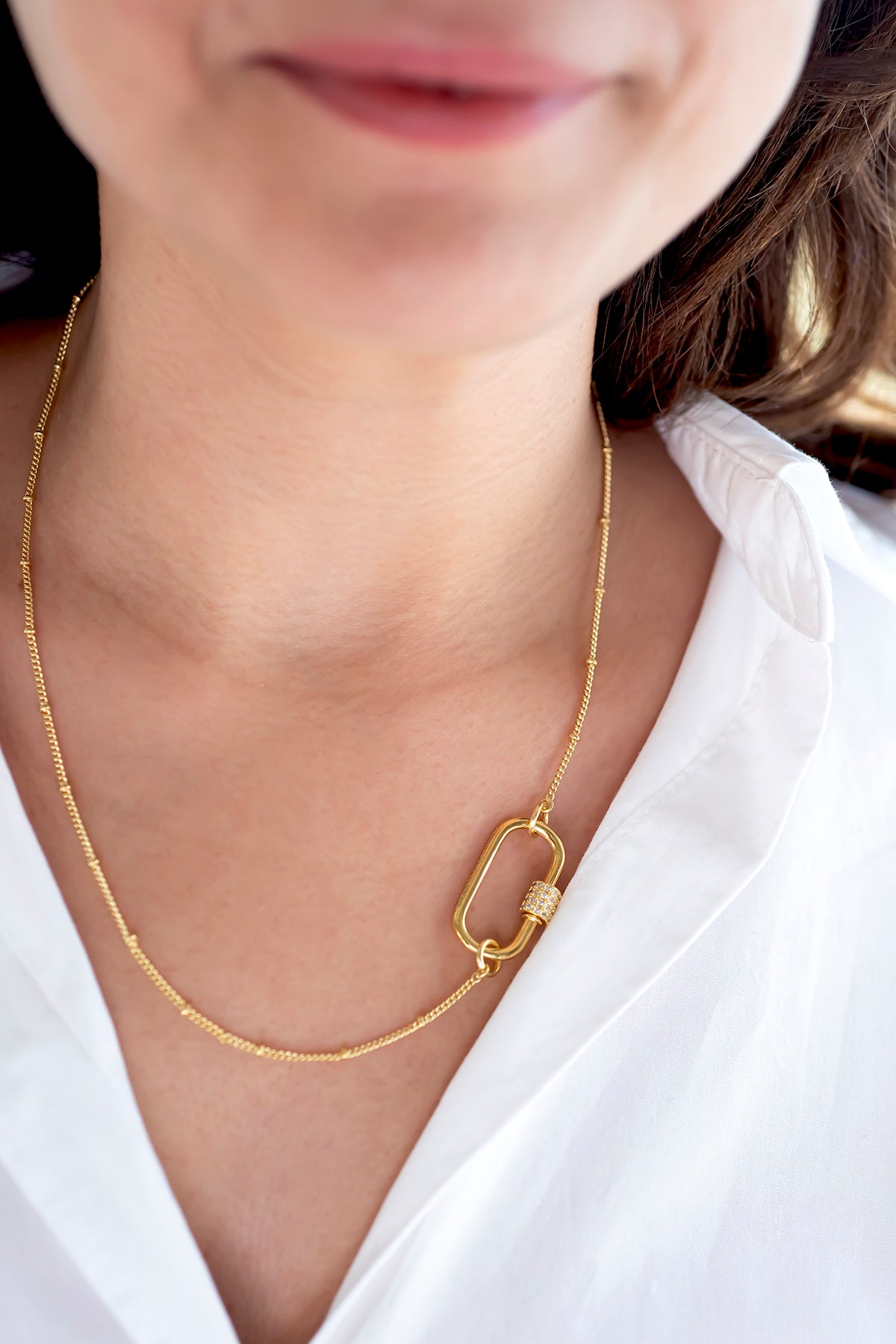 CARABINA - Satellite Curb - Charm Necklace