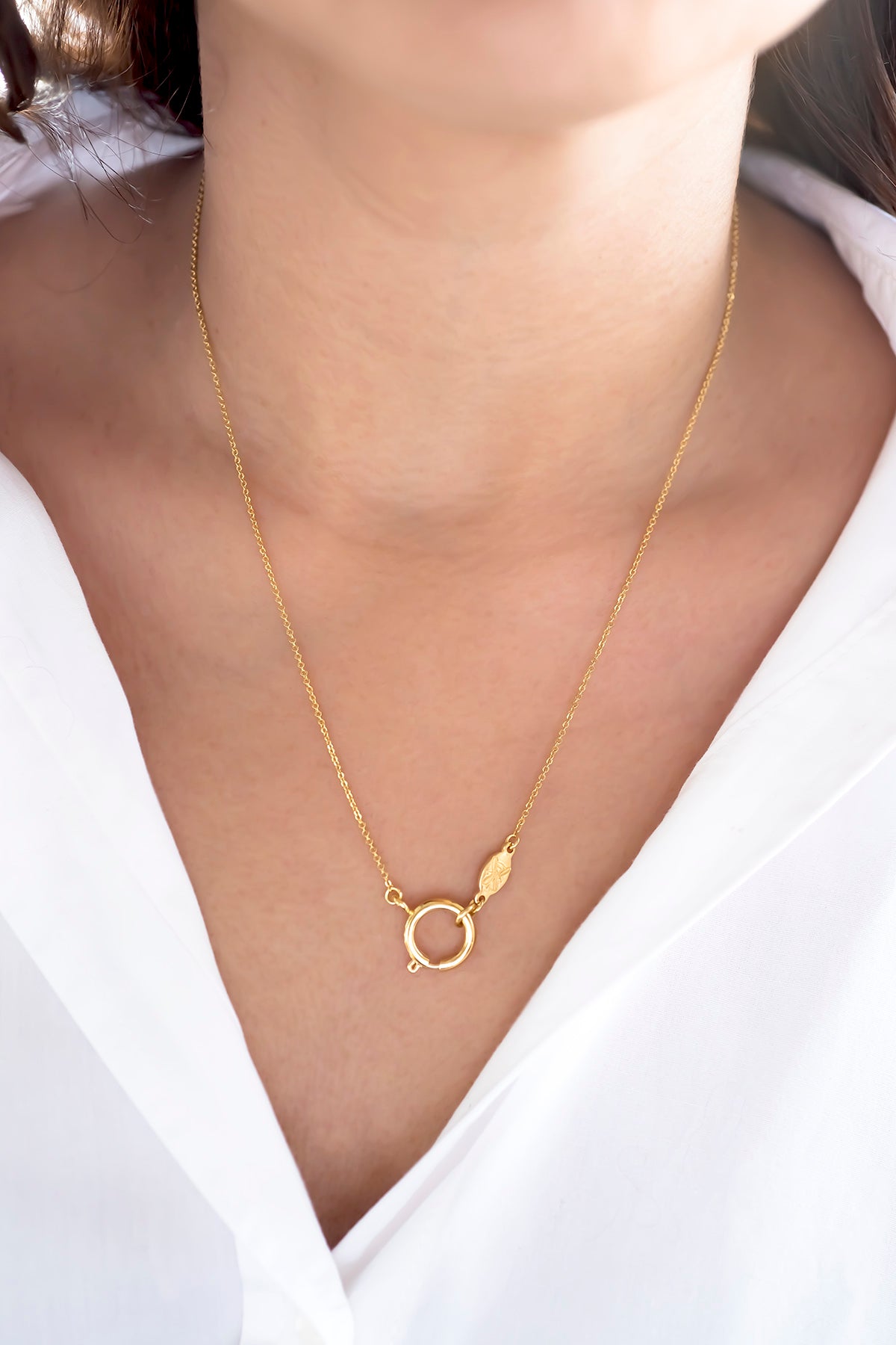 HOOP CLASP - Cable - Charm Chain