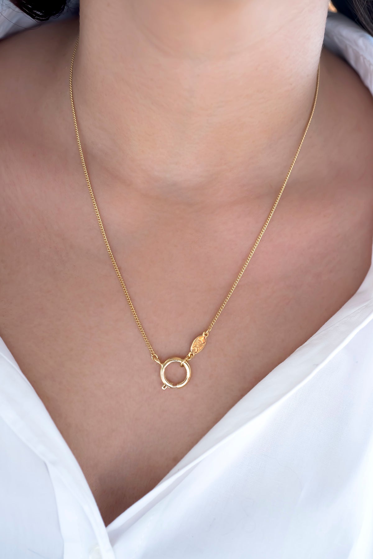 HOOP CLASP - Curb - Charm Chain