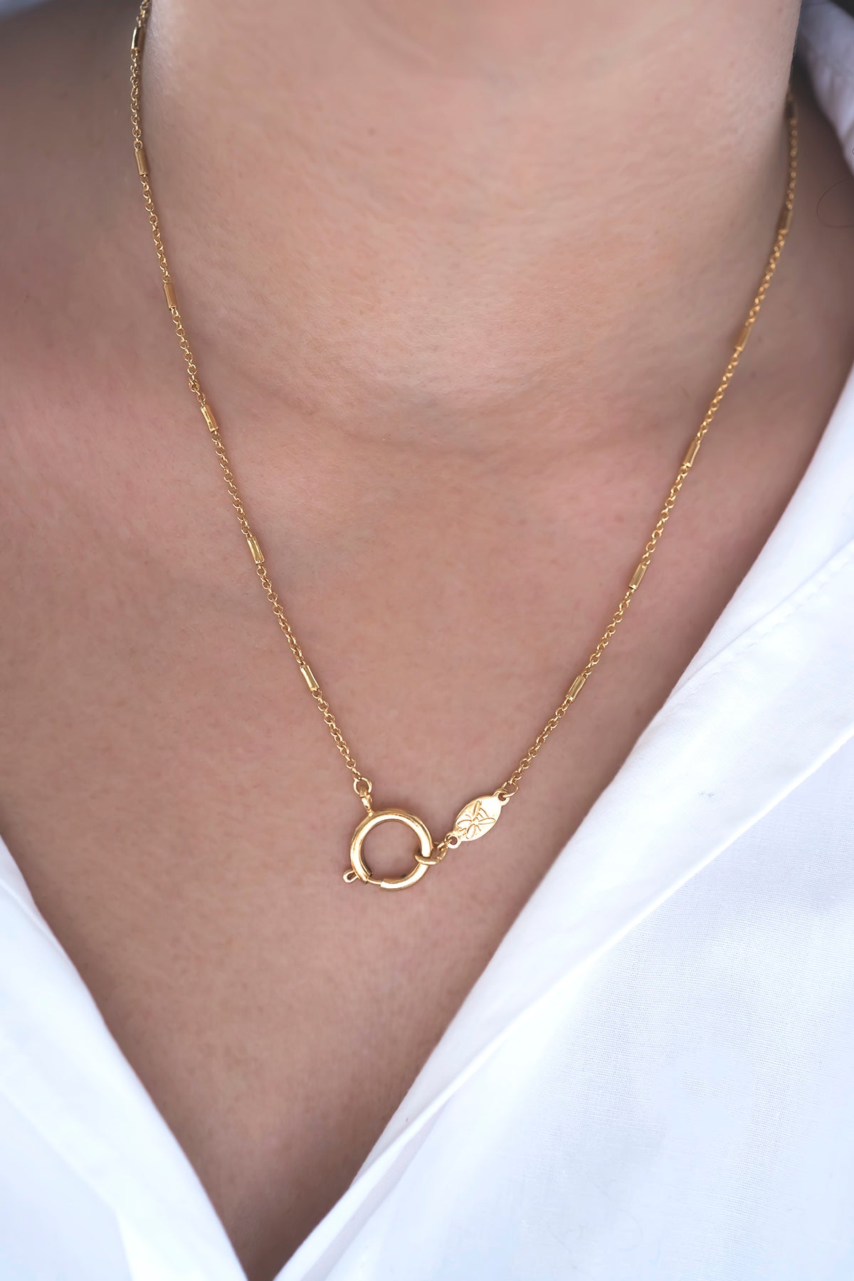 HOOP CLASP - Cable Link - Charm Chain