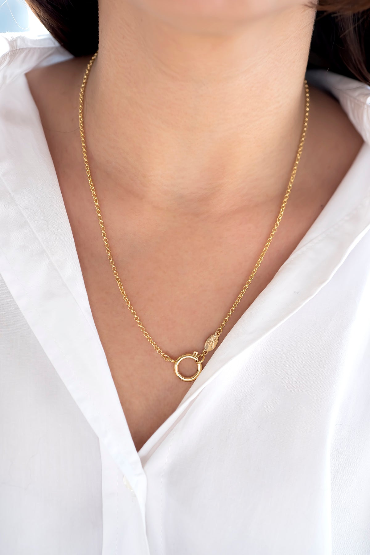 HOOP CLASP - Rollo- Charm Chain