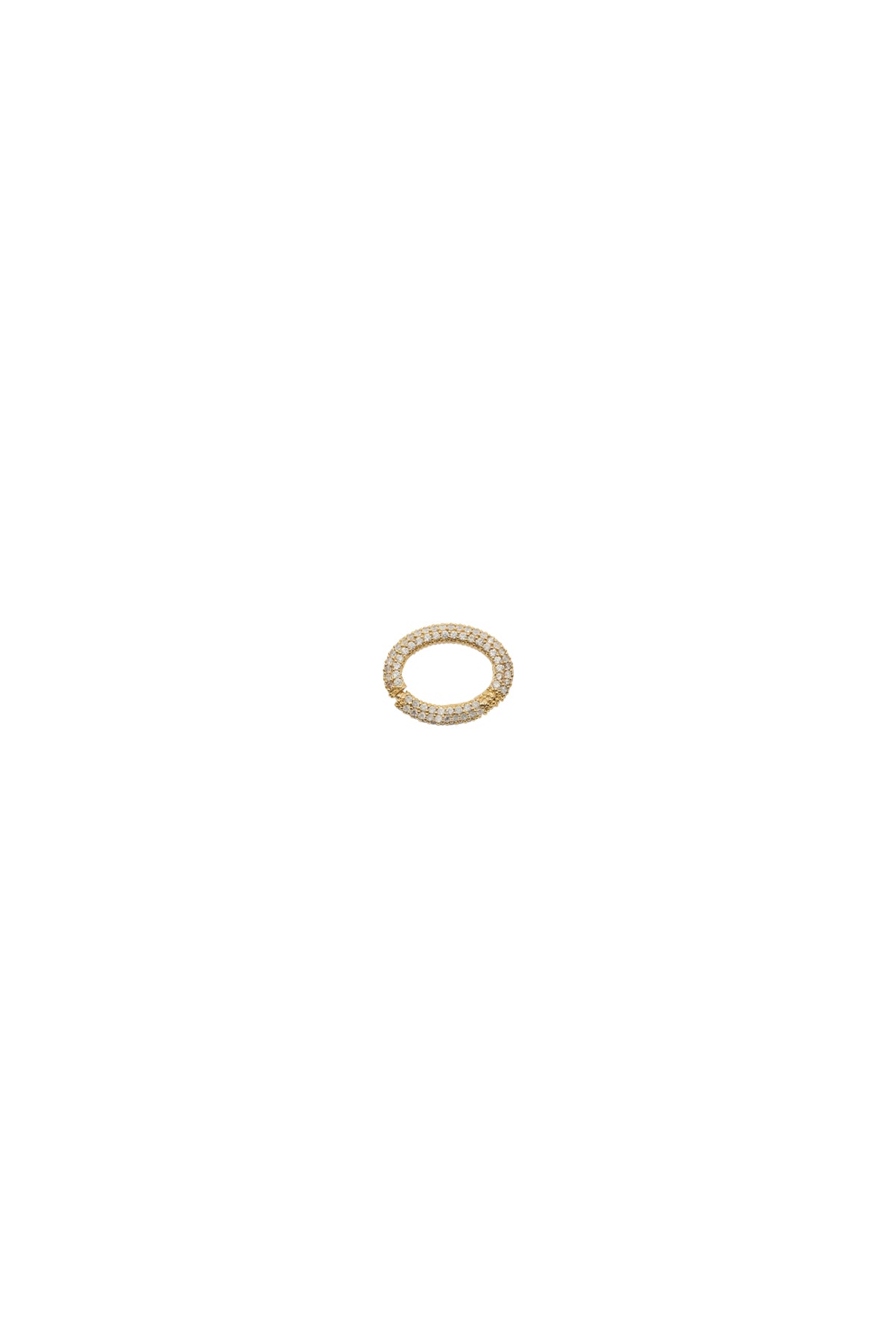 SHINY OVALE – Oval CZ Lock Charm Clasp
