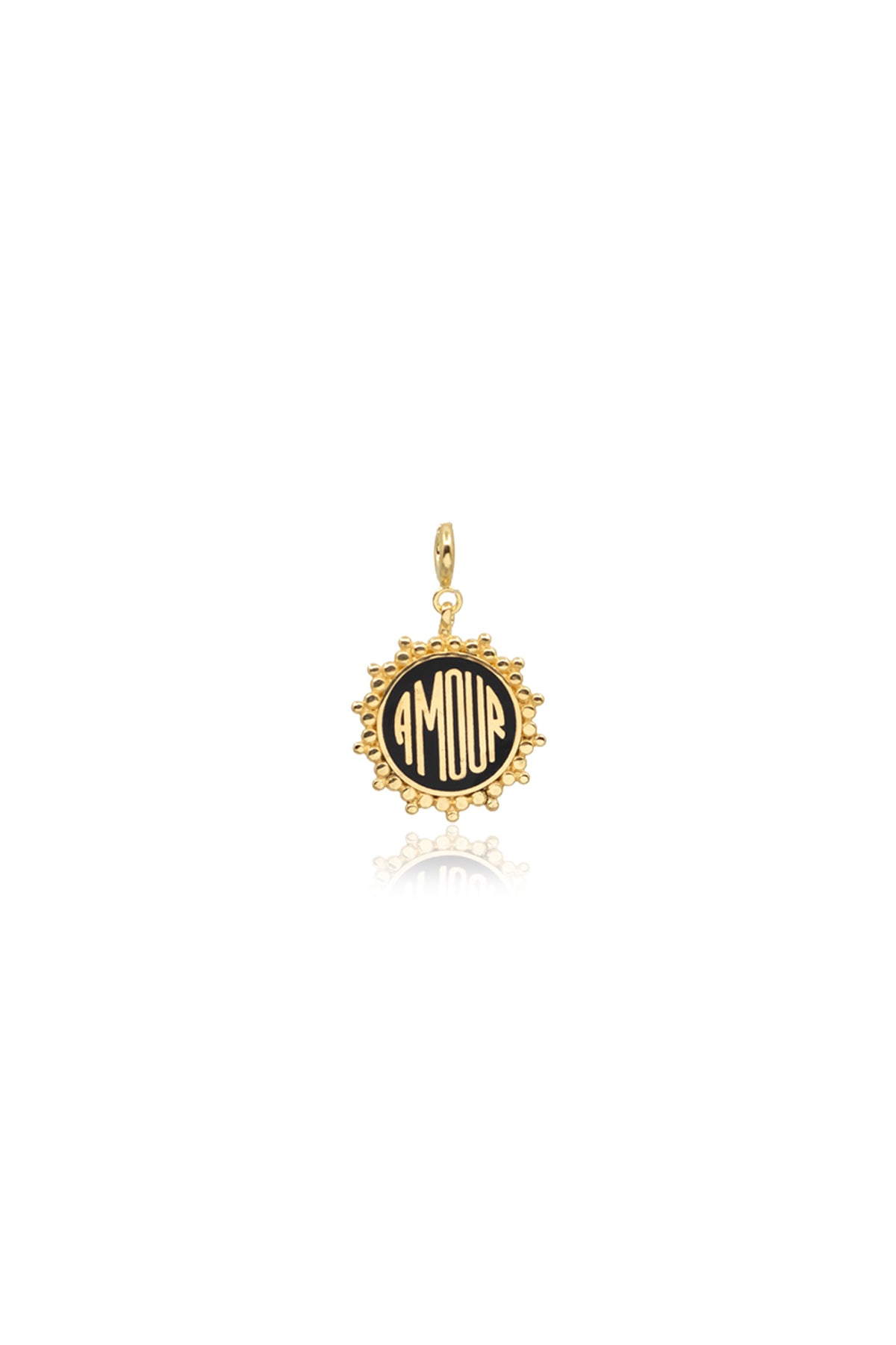 AMOUR - Black - Medallion Charm