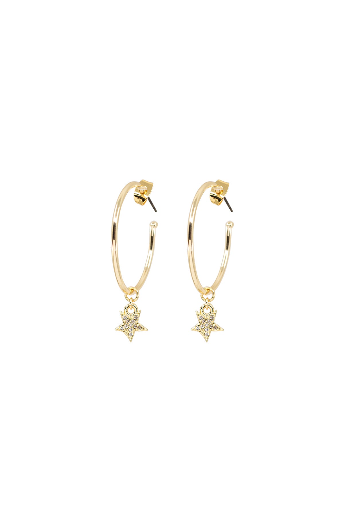 MINI STAR – CZ Star Hoop Earrings