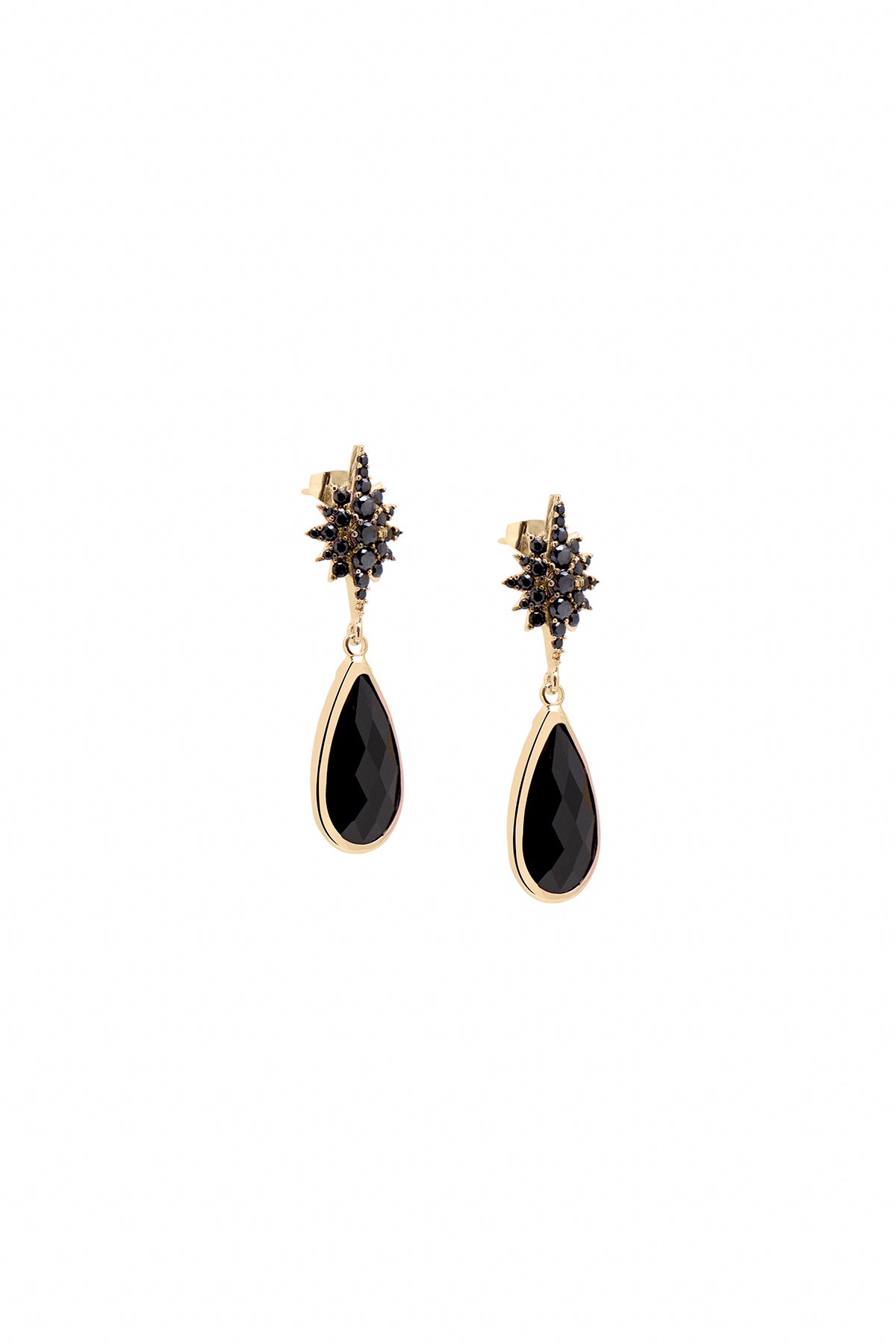 DARK STAR - Black Star Earrings