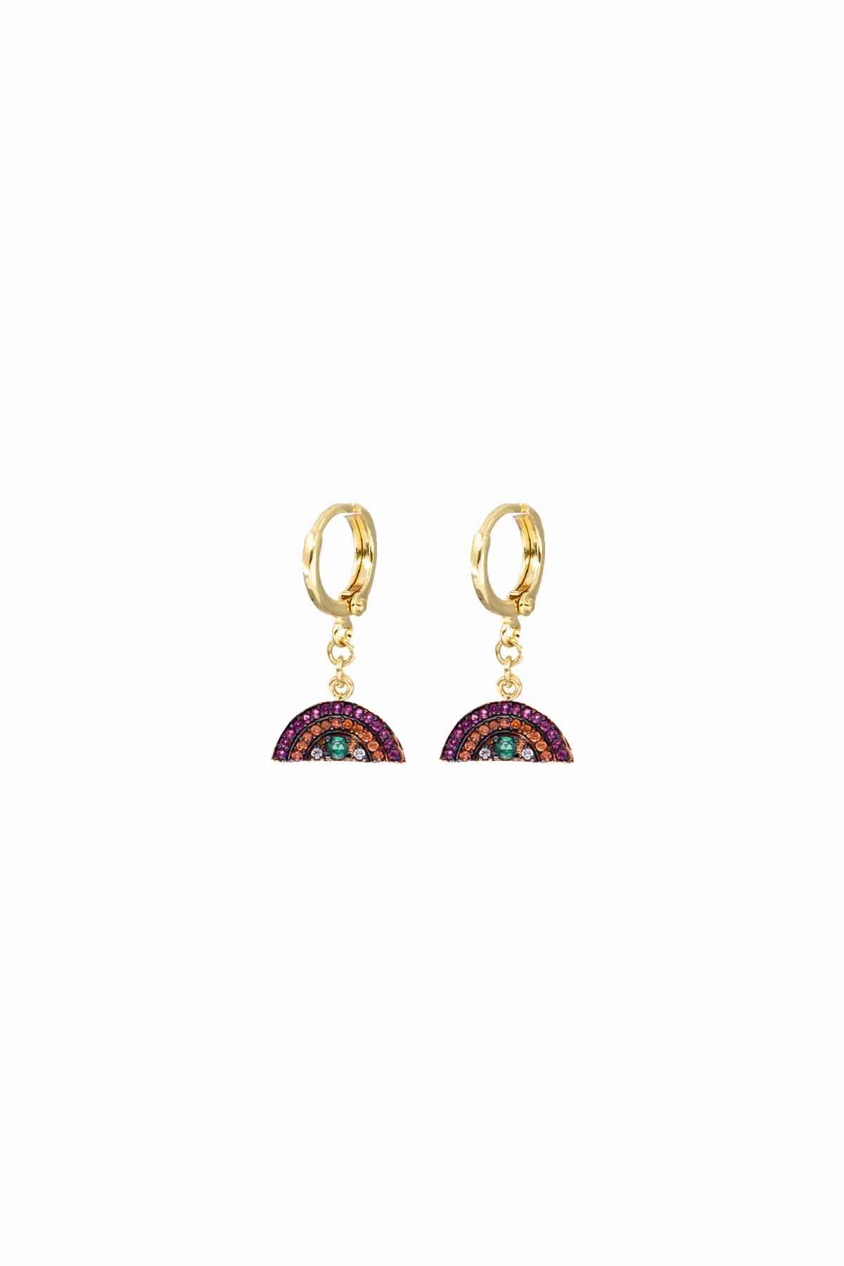 NOAH – Rainbow Huggie Earrings