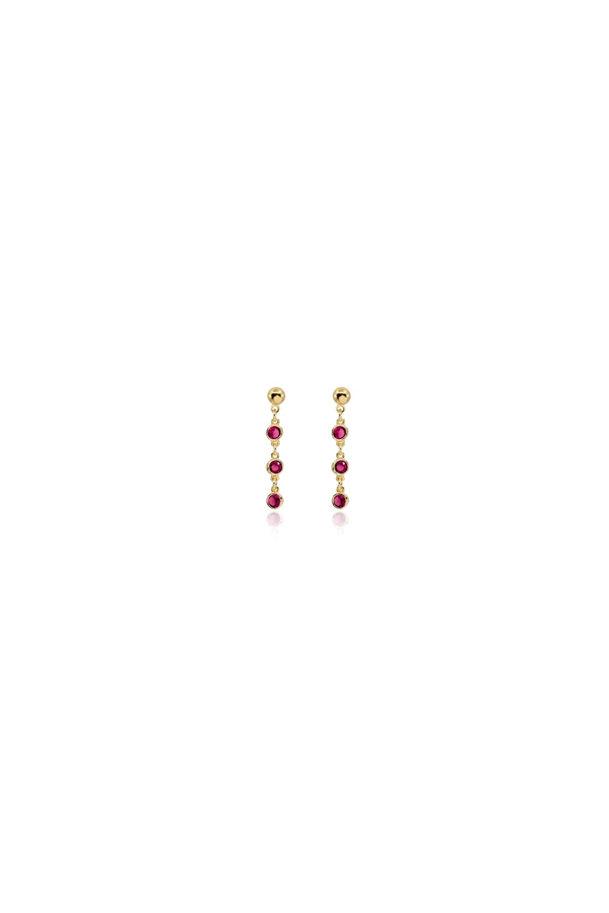 NORA - Rubis - Zircon Earrings
