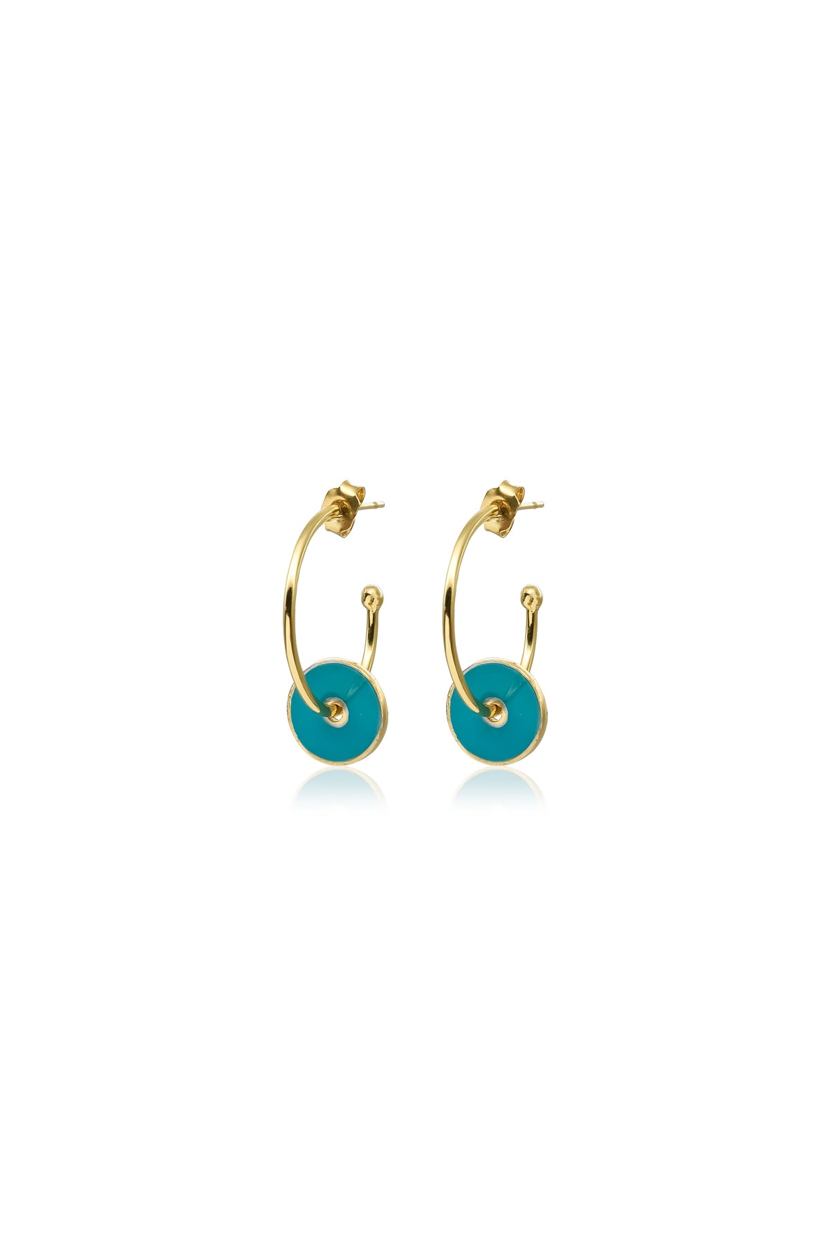 SELIA - Multicolor - Charm Hoop Earrings