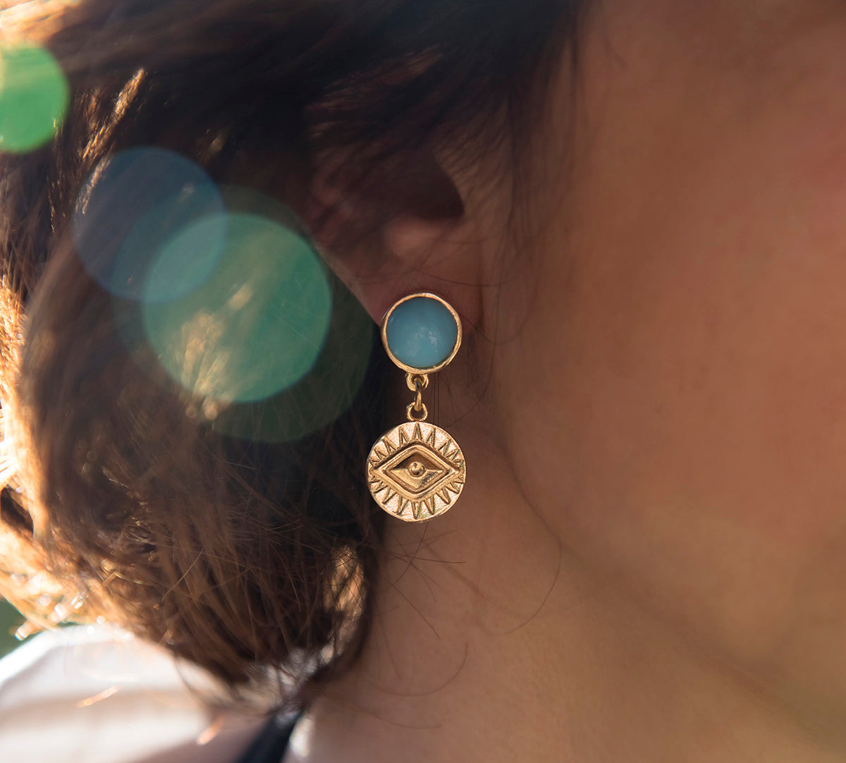 I SEE YOU β Asymmetric Eye & Drop Earrings