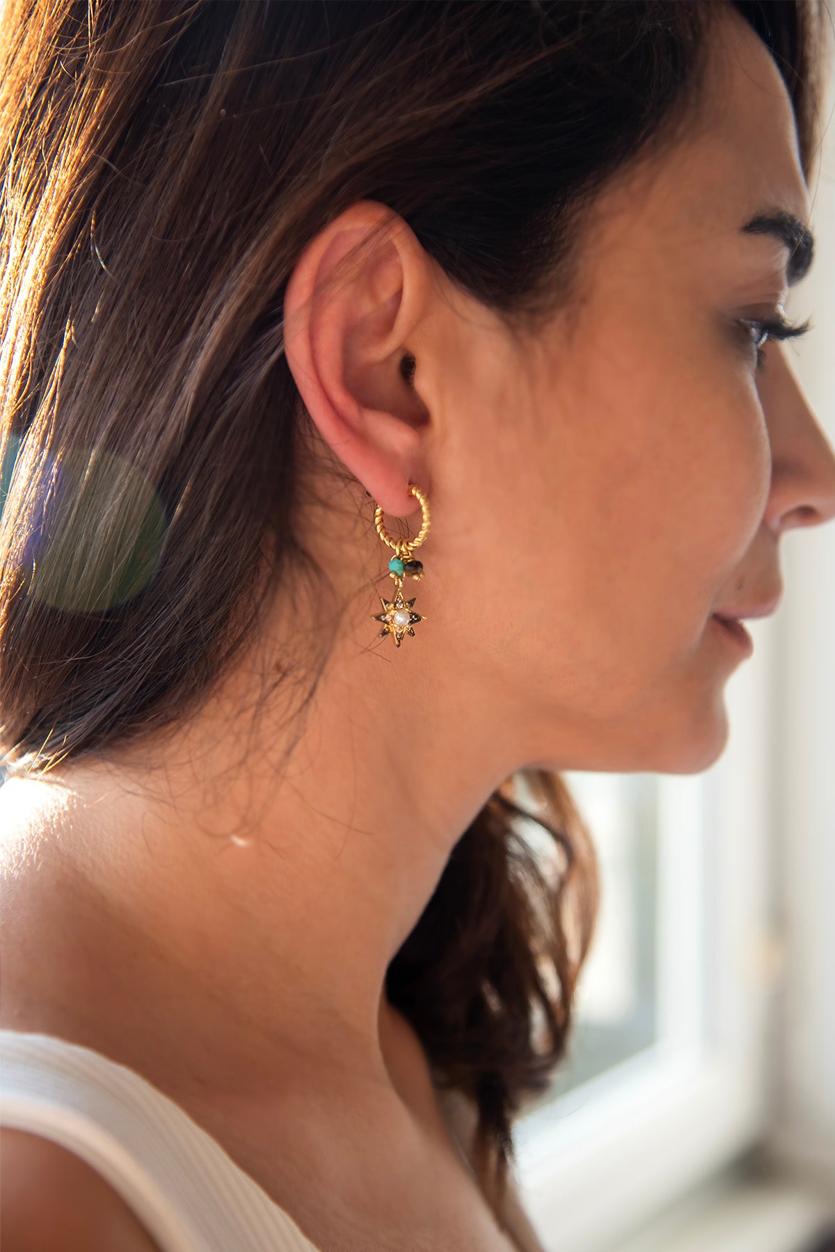 PEARL STAR – North Star Mono Drop Earring