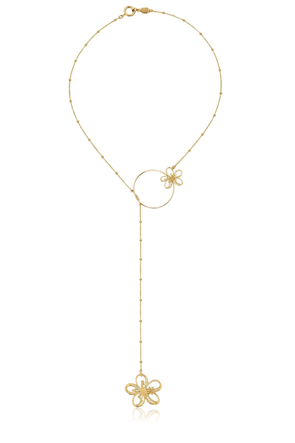 GOLDEN VIOLA - Delicate Flower Necklace