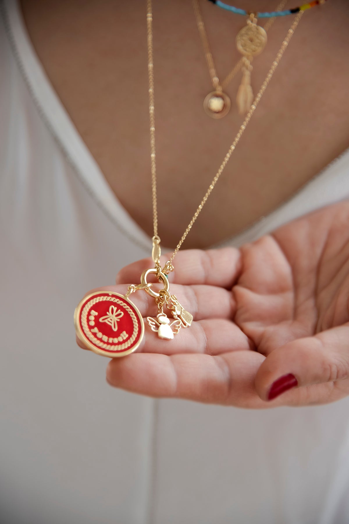 TINY MINI – Angel & Devil Charm Necklace