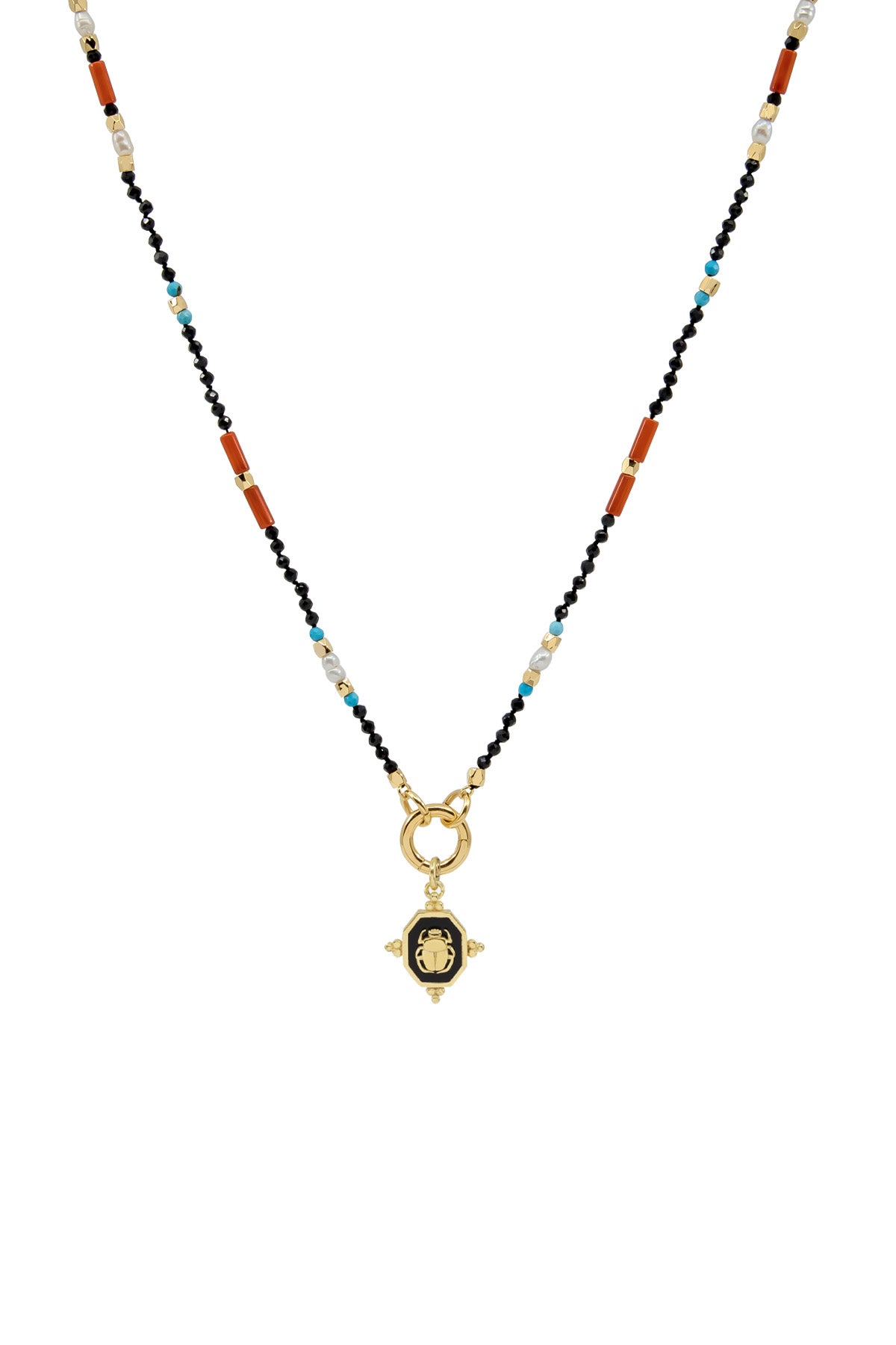 PERU – Hand-Knotted Gemstone Charm Necklace