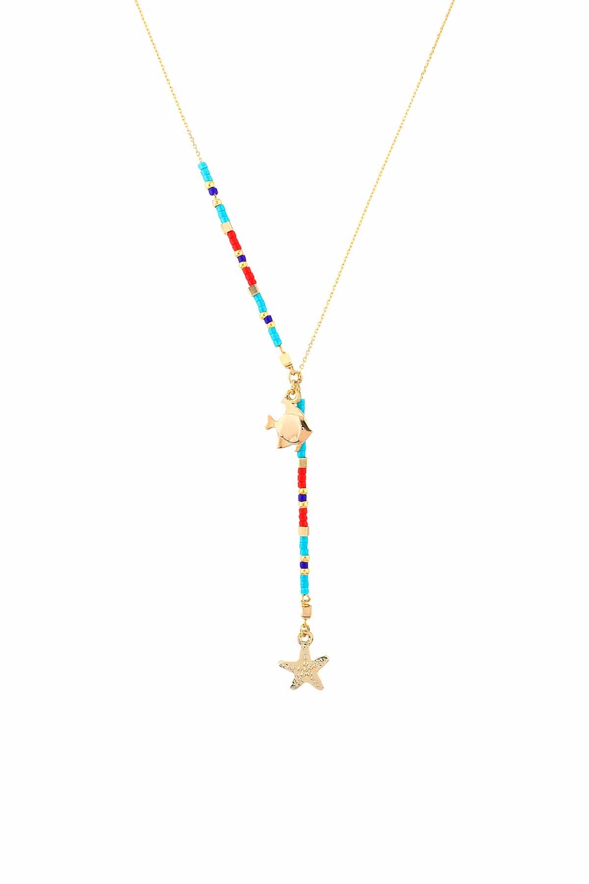SEA SAND – Starfish & Fish Y-Necklace