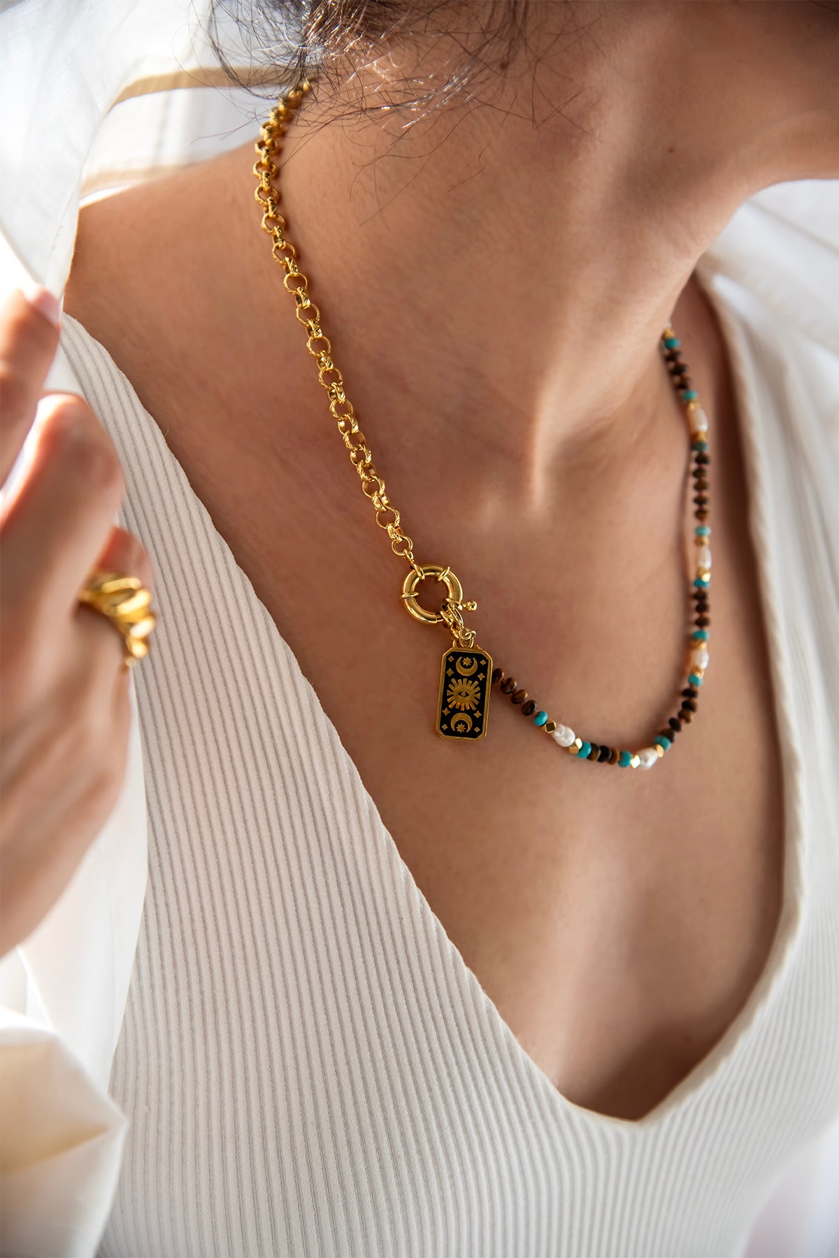 TALISMAN - Asymmetrical Gem Necklace