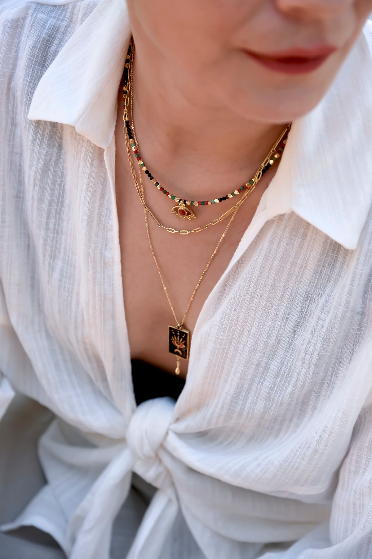 SPIRIT EYE – Talisman Gem Bead Necklace