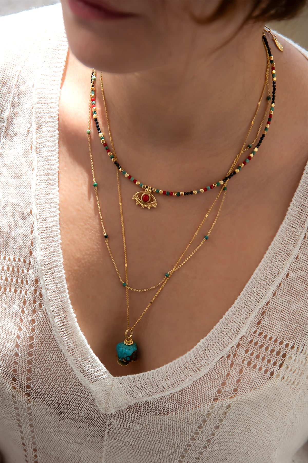 SPIRIT EYE – Talisman Gem Bead Necklace
