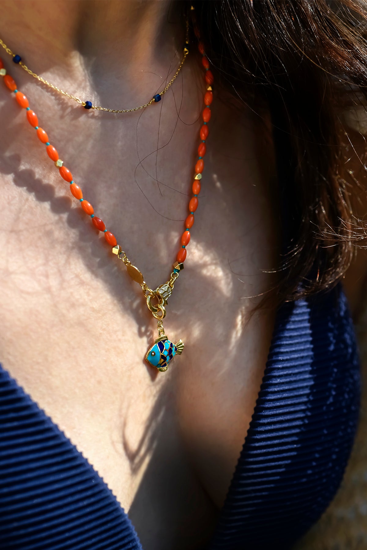 BLUEBELLE β Fish & Coral Necklace