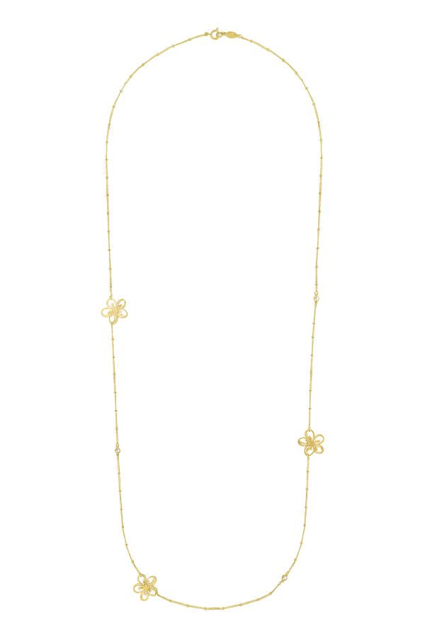 LONG VIOLA - Floral Long Necklace