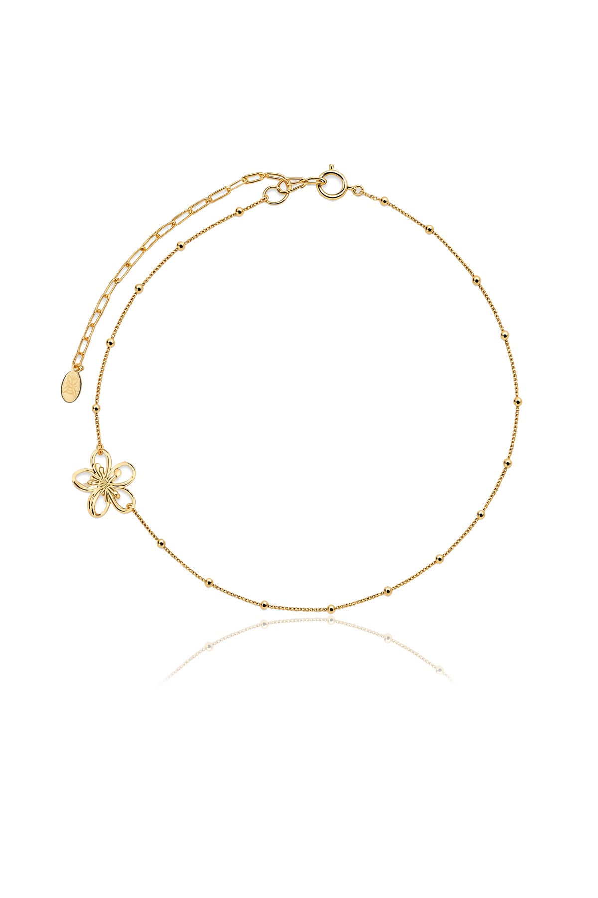 SINGLE VIOLA β Delicate Floral Choker Necklace