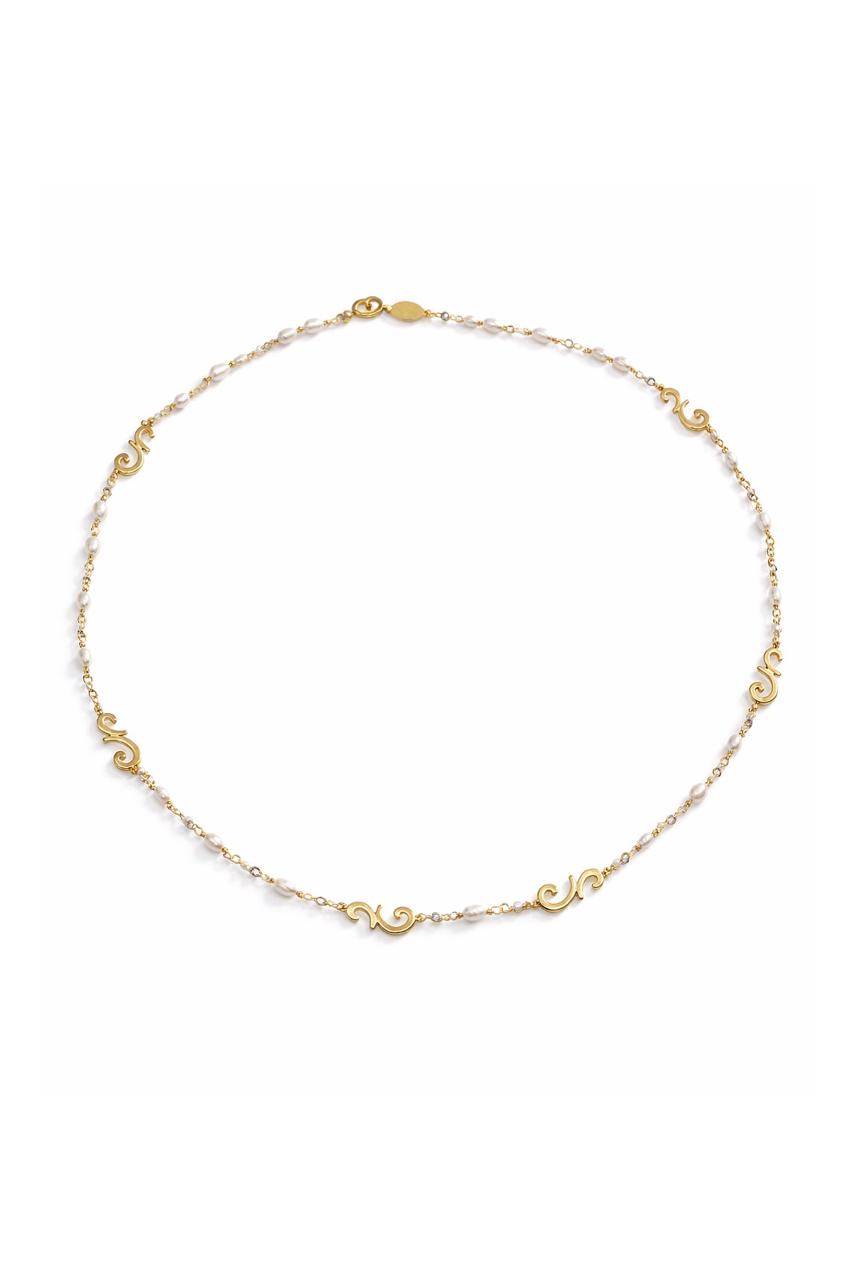 WHITE LACE β Wire-Wrapped Pearl Necklace