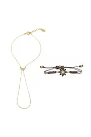 MINI LUNA – Moon Hand Chain & Star Bracelet Set