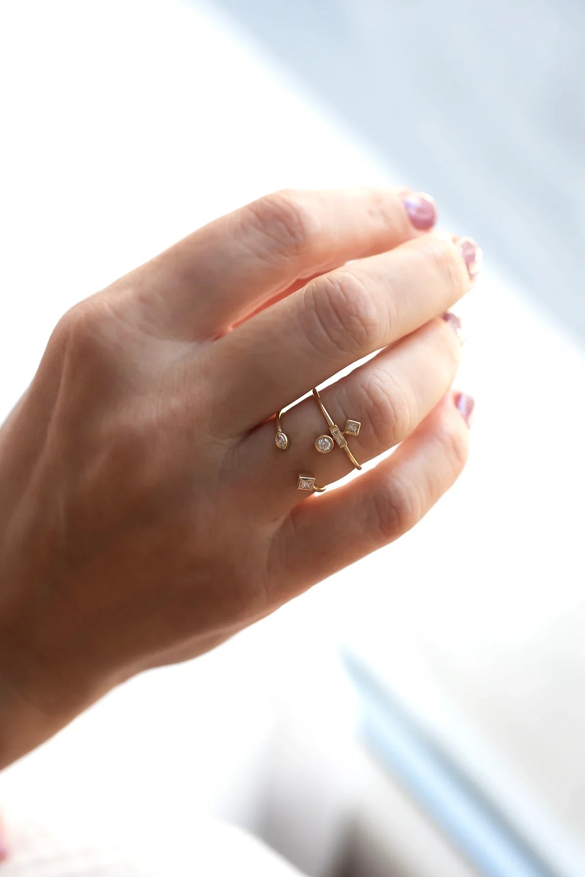 DUO – NO:4 – Rhombus Princess & Marquise Diamond Ring