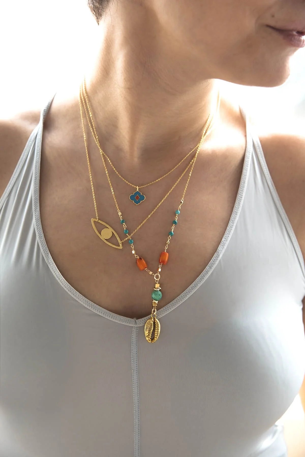 GLAZED – Minimal Enamel Pendant Necklace