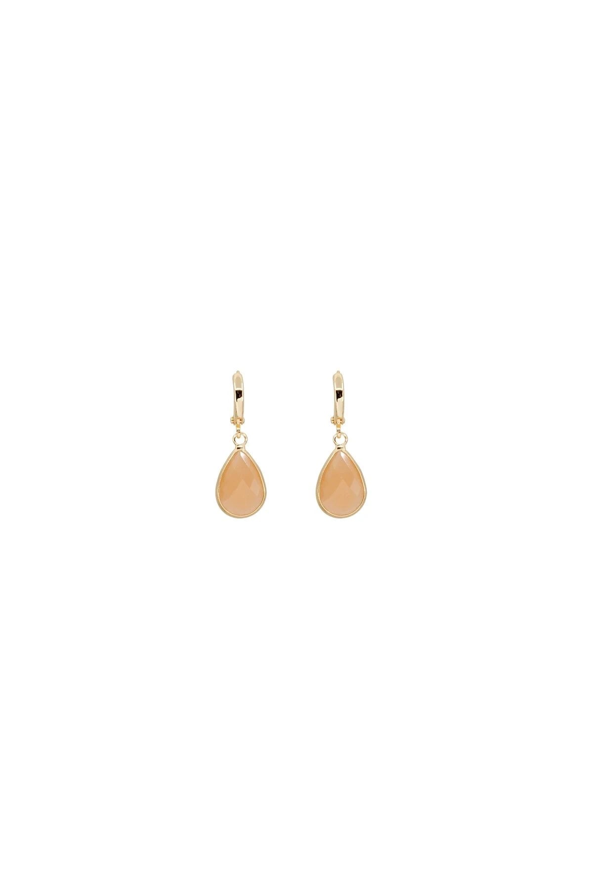 NUDE DROP – Huggie Teardrop-Cut Crystal Earrings