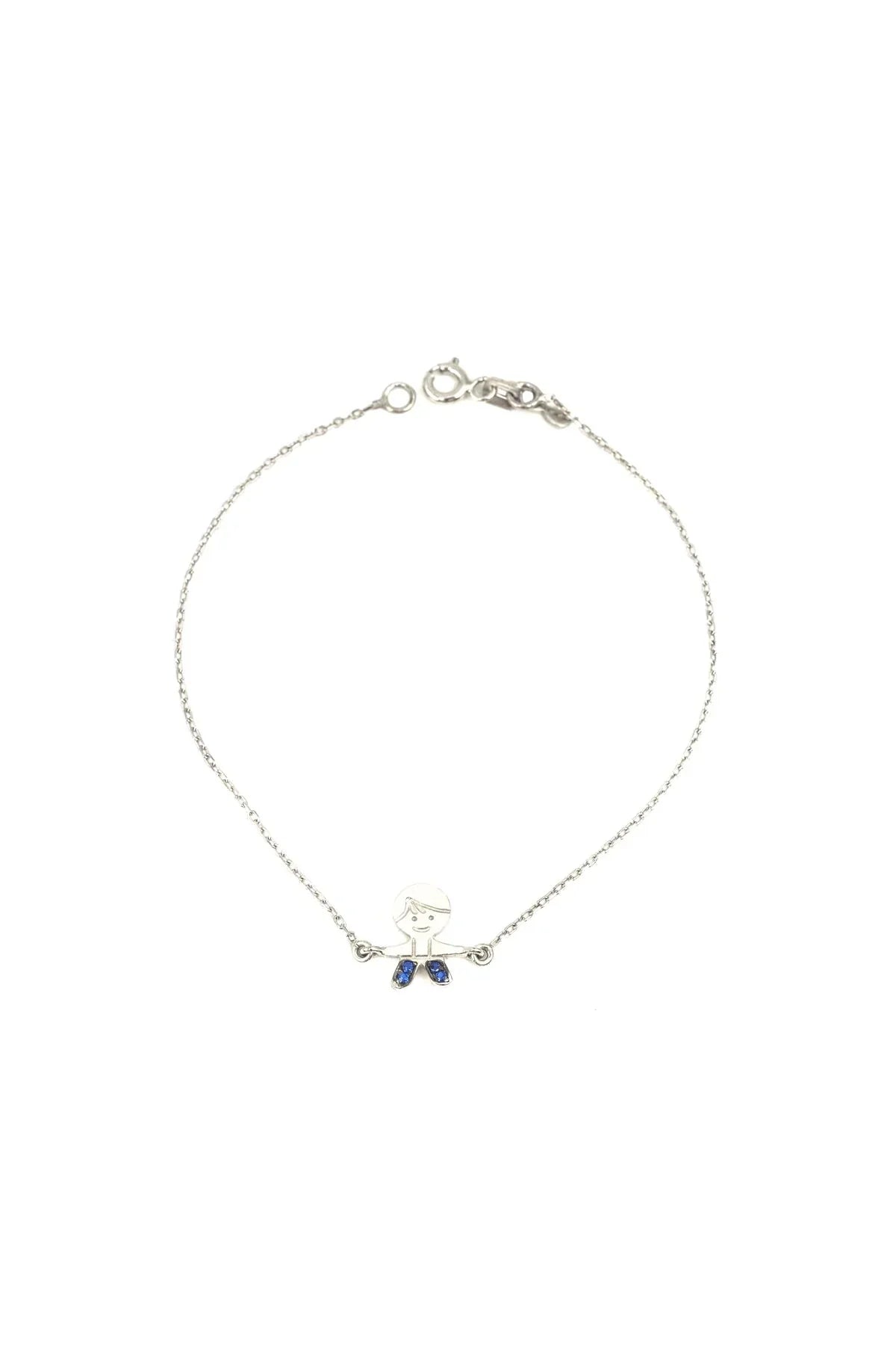 TINY BLUE PEPE – Thin Chain Kids Bracelet
