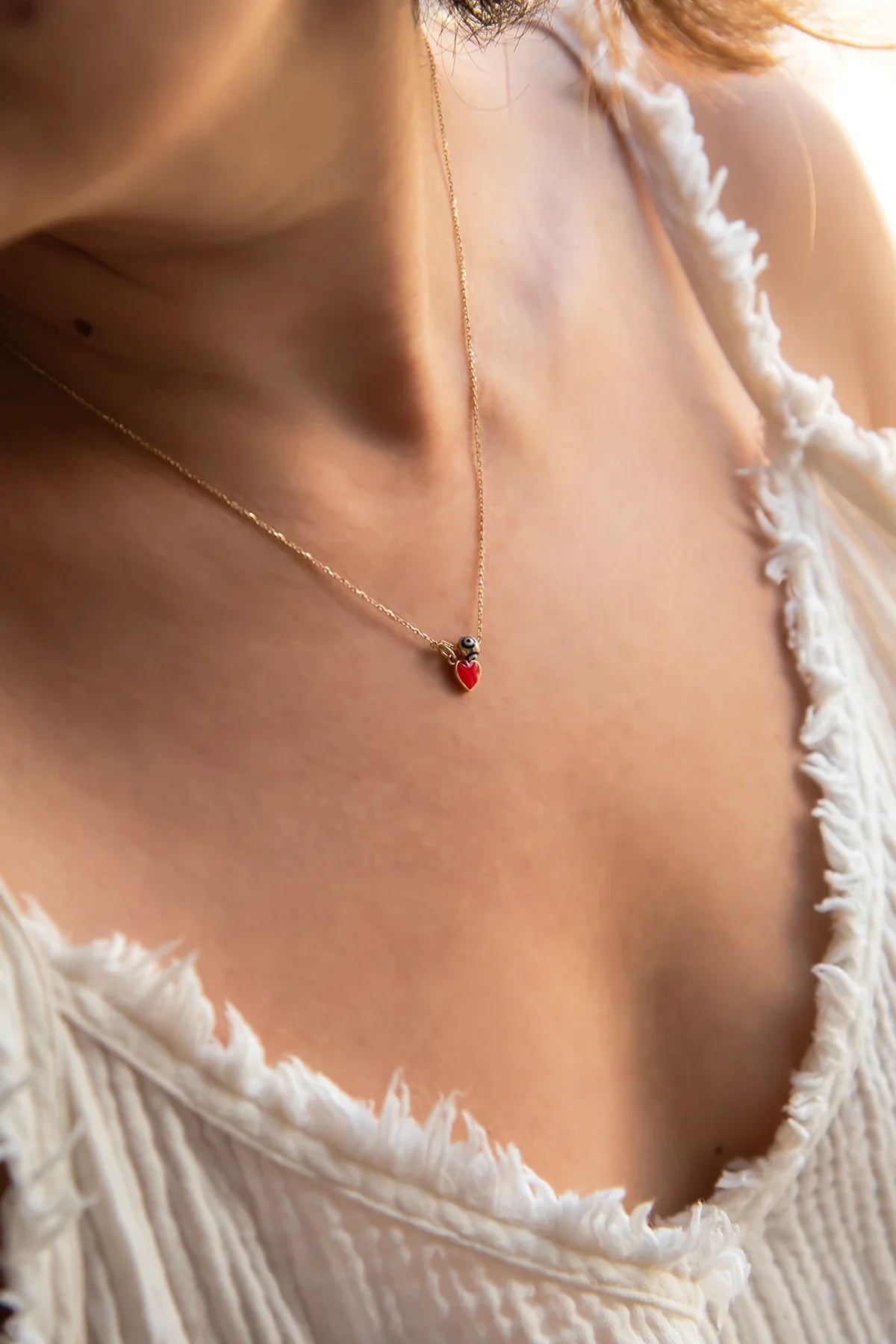 CHERIE - Red Heart Necklace