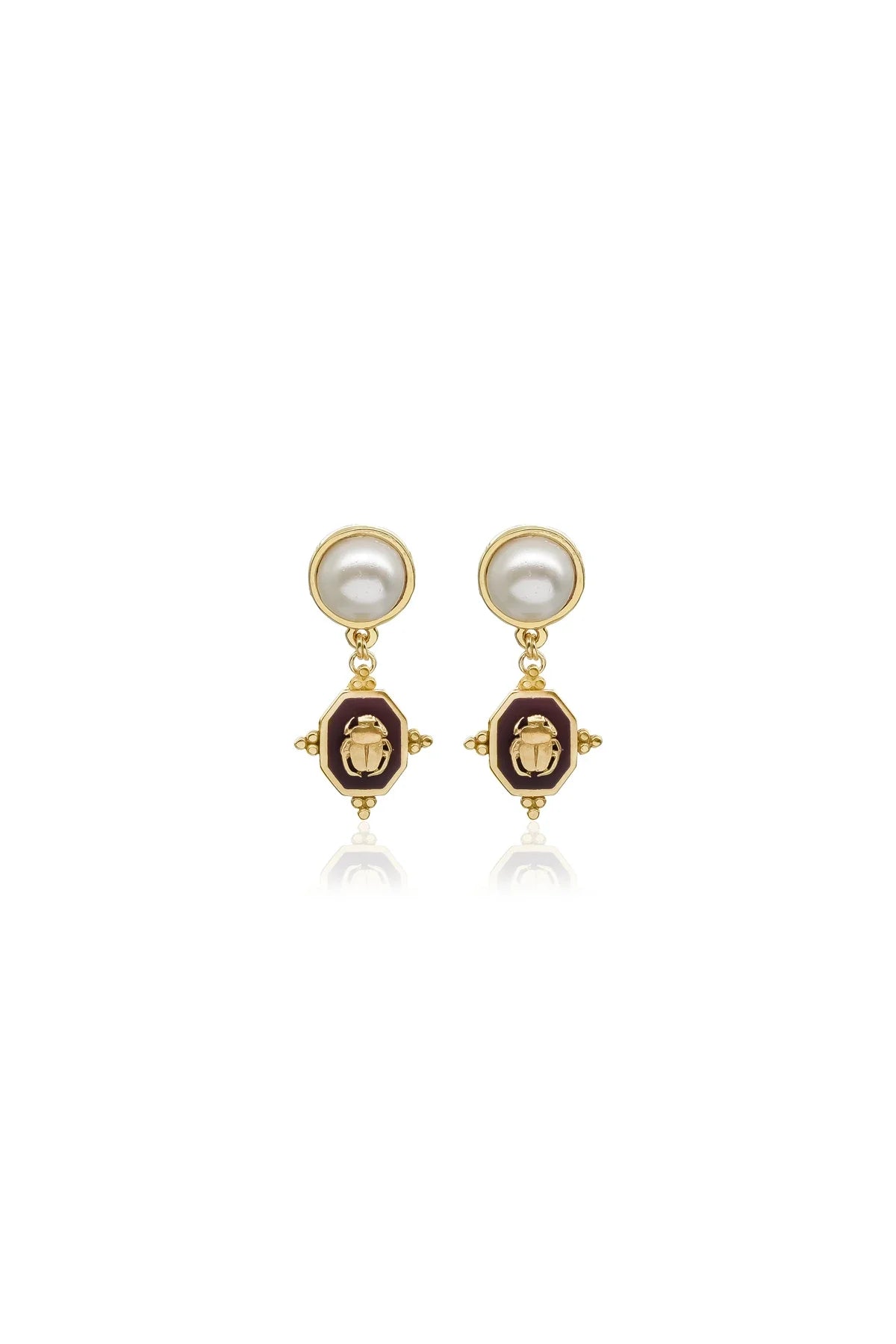 INARA β Scarab Pearl Drop Earring