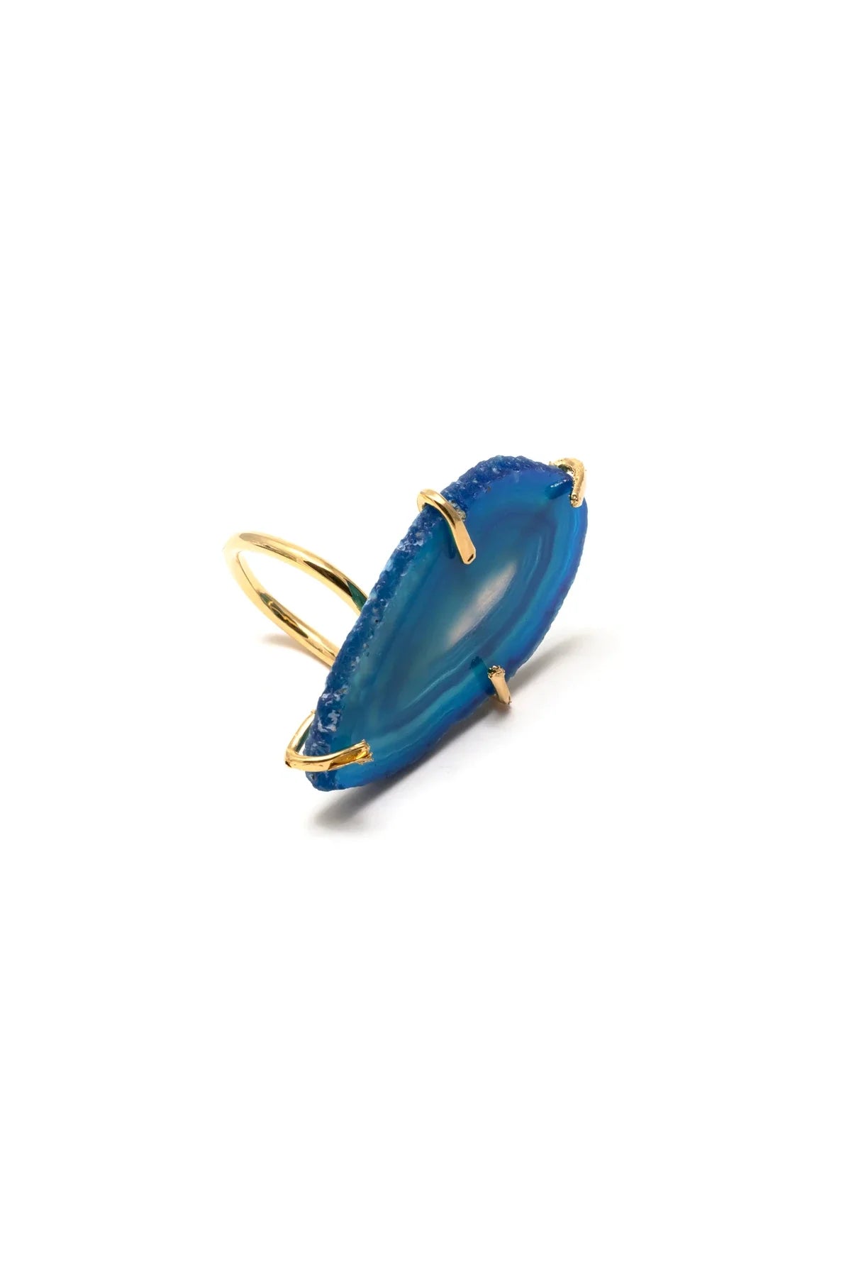 NATURAL BLUE β Agate Stone Ring