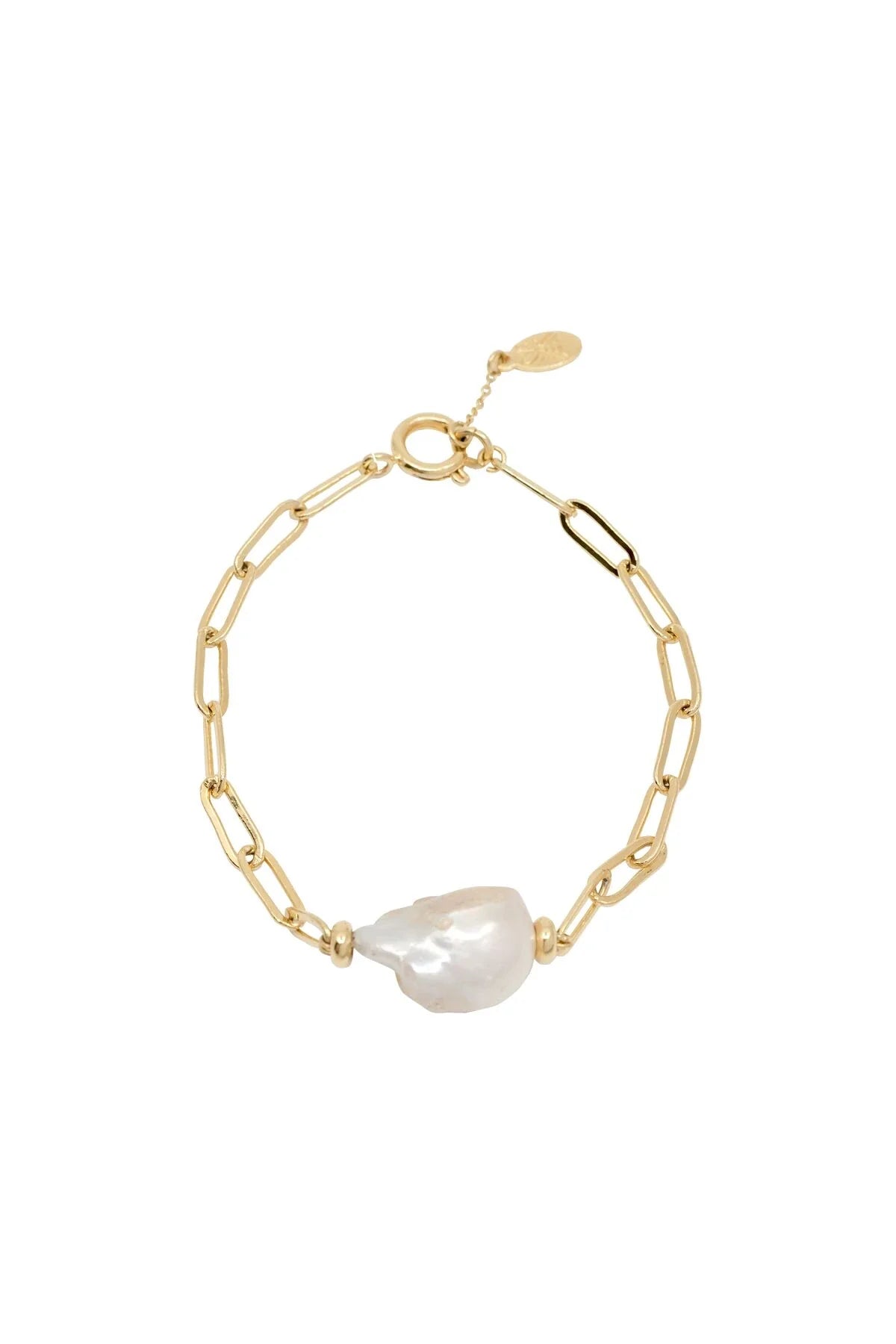 SOUTH SEA β Baroque Pearl Paperclip Bracelet