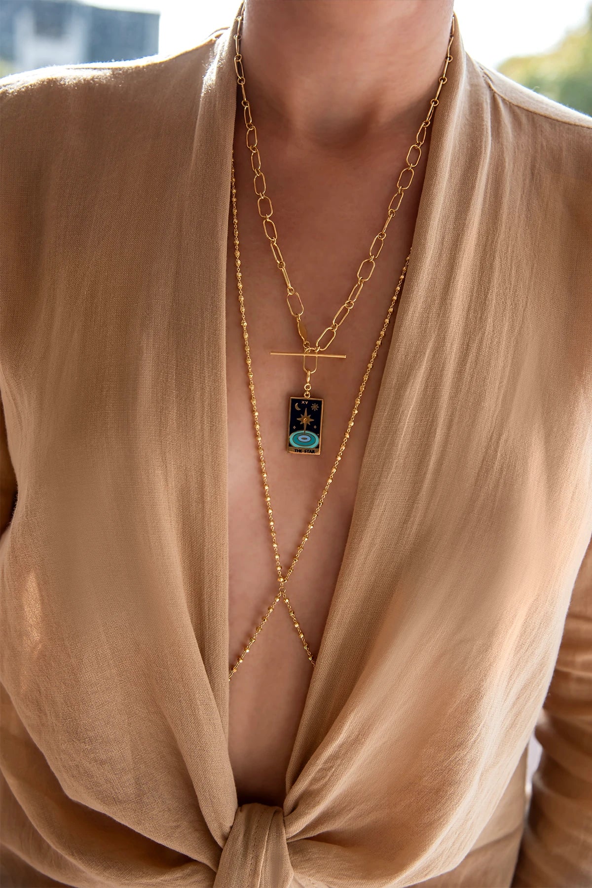 MINI DOTS – Ball Chain Body Necklace