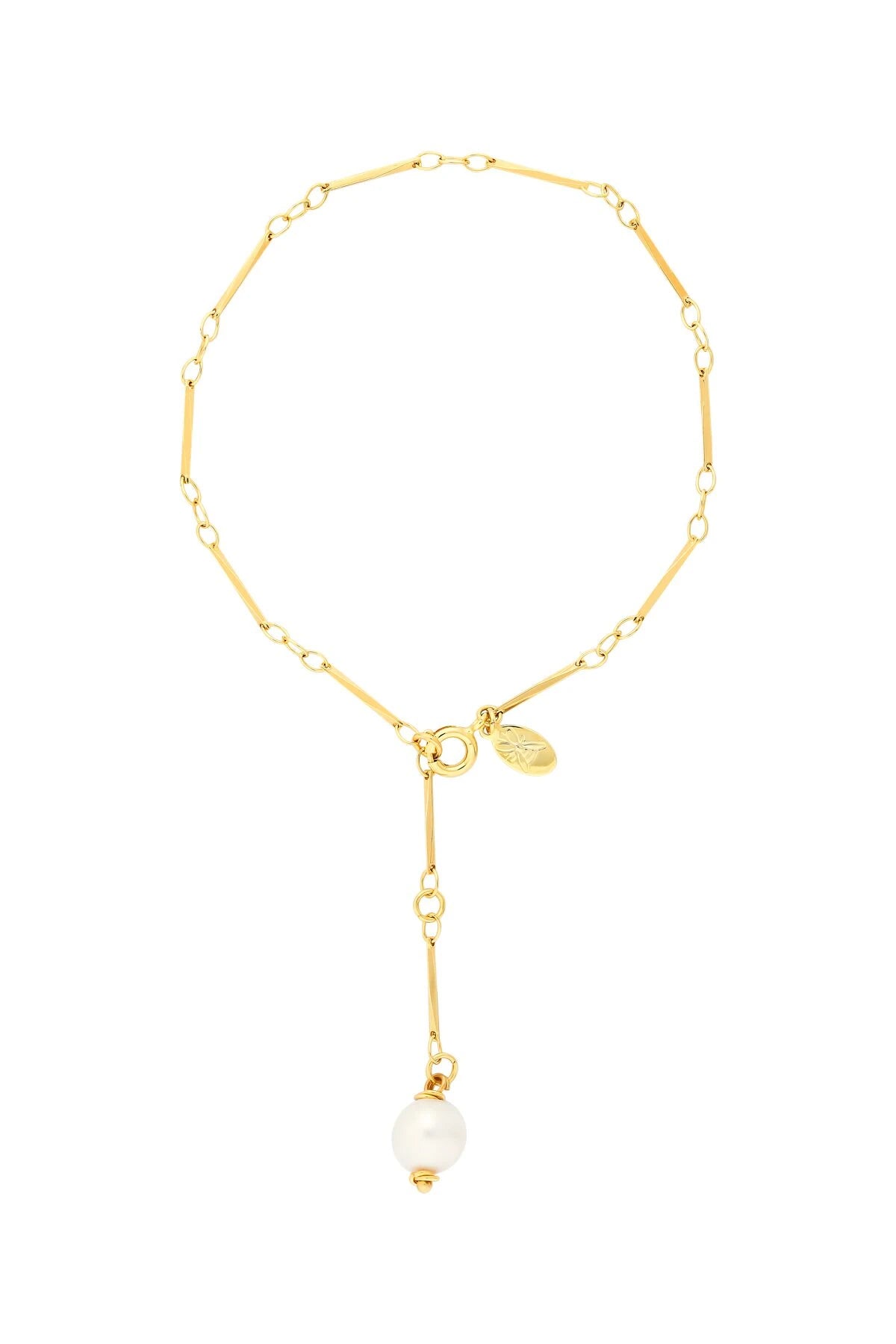 KOH CHANG – Pearl Drop Bar-Link Anklet