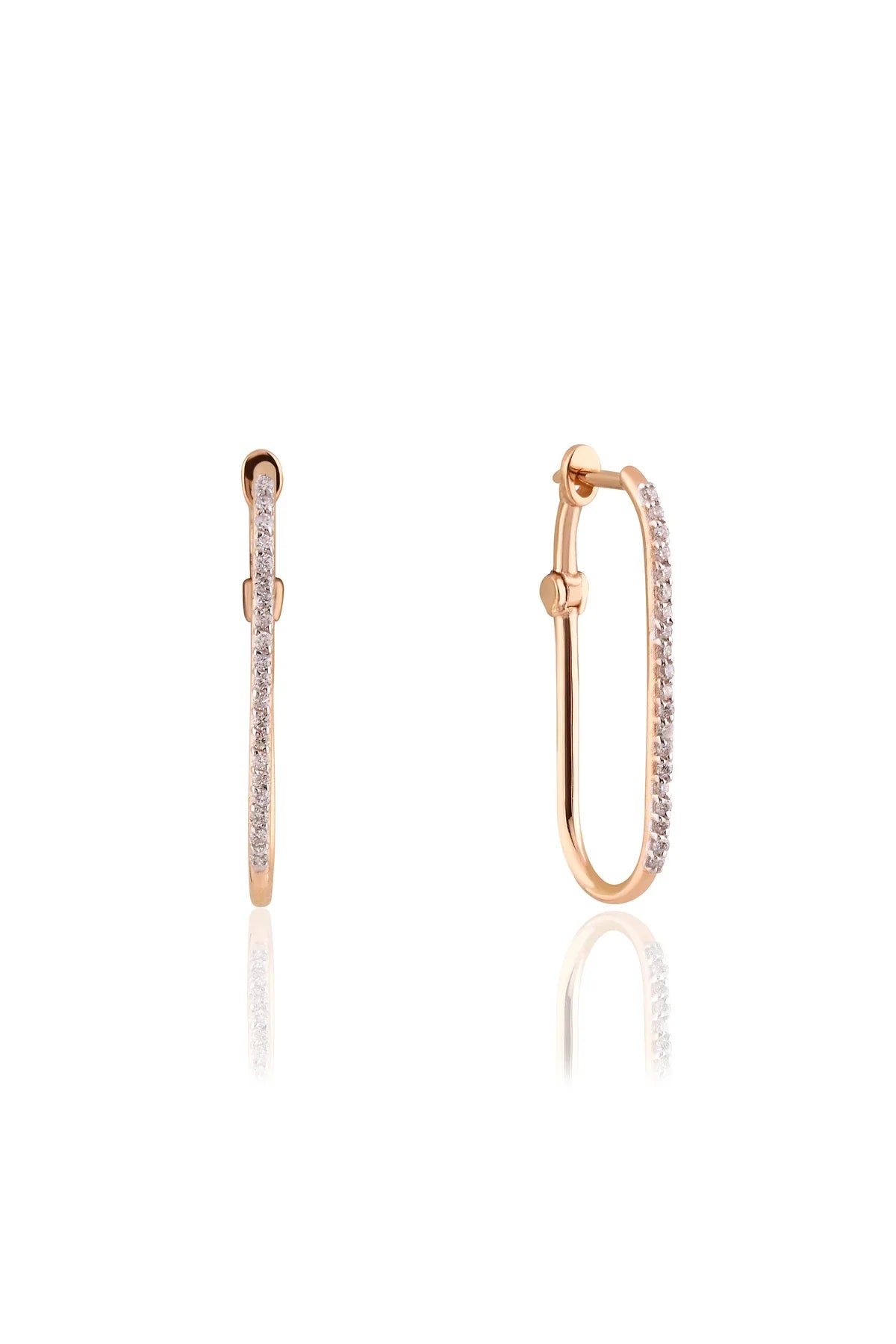 ELLIPTIC – Oval Diamond Hoop Earrings