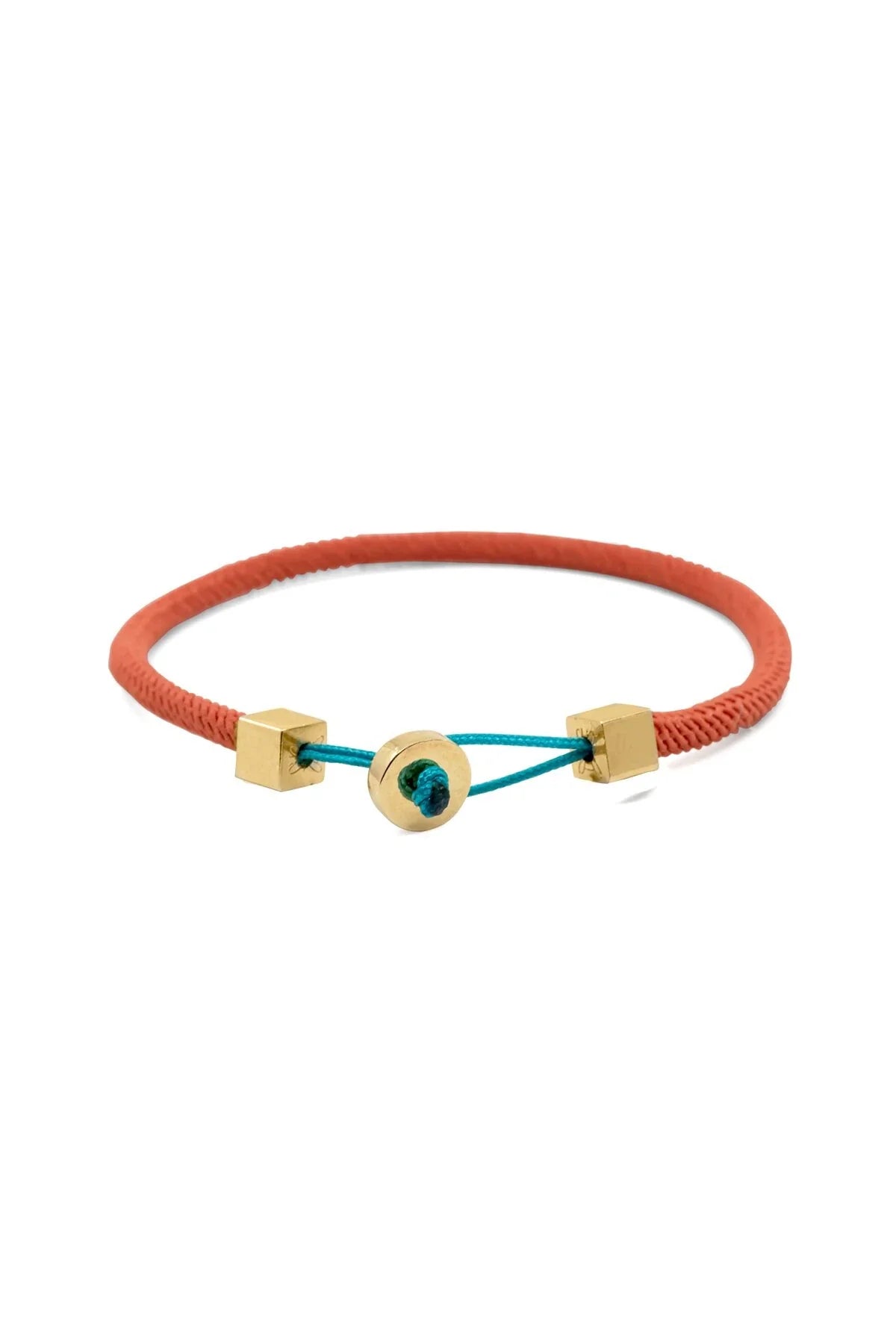 GOLDEN BUTTON - Orange - Men's Bracelet