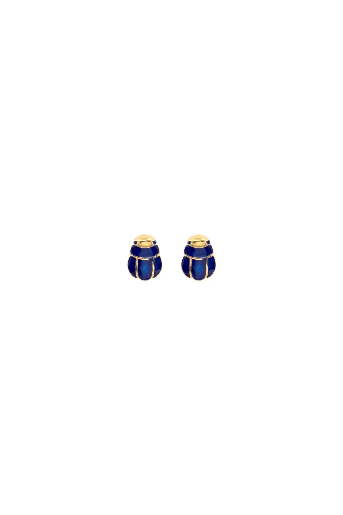 SCARABEE – INDIGO - Scarab Stud Earrings