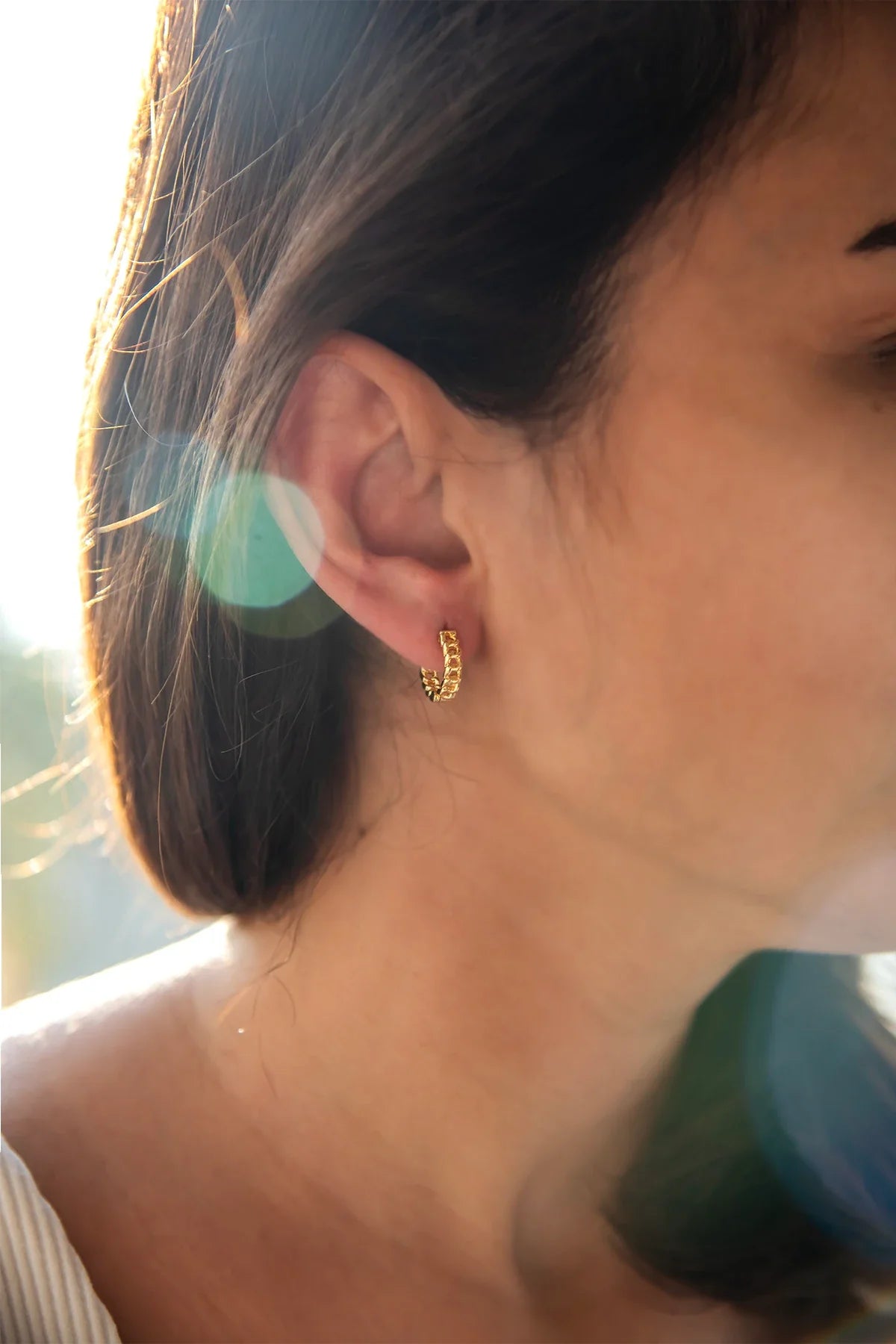 TALIA – Chain Hoop Earrings