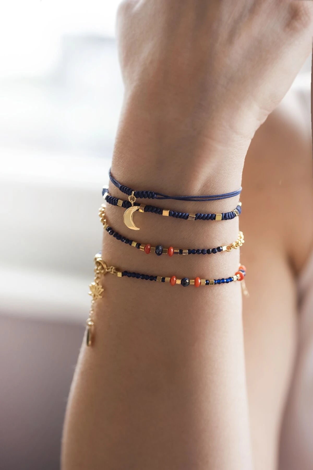 DARK MOON – Snake Weave Moon Bracelet