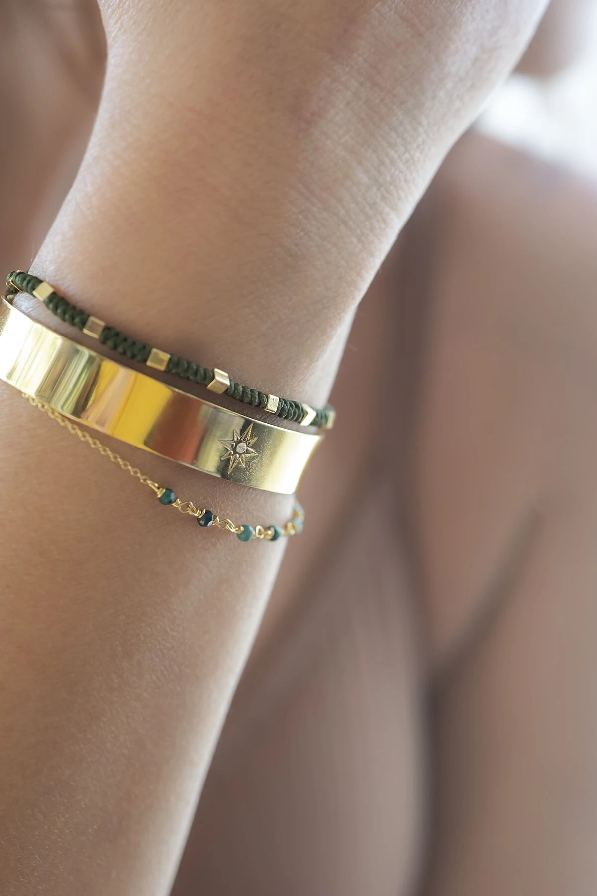 SINGLE STAR – Minimal CZ Star Cuff Bracelet