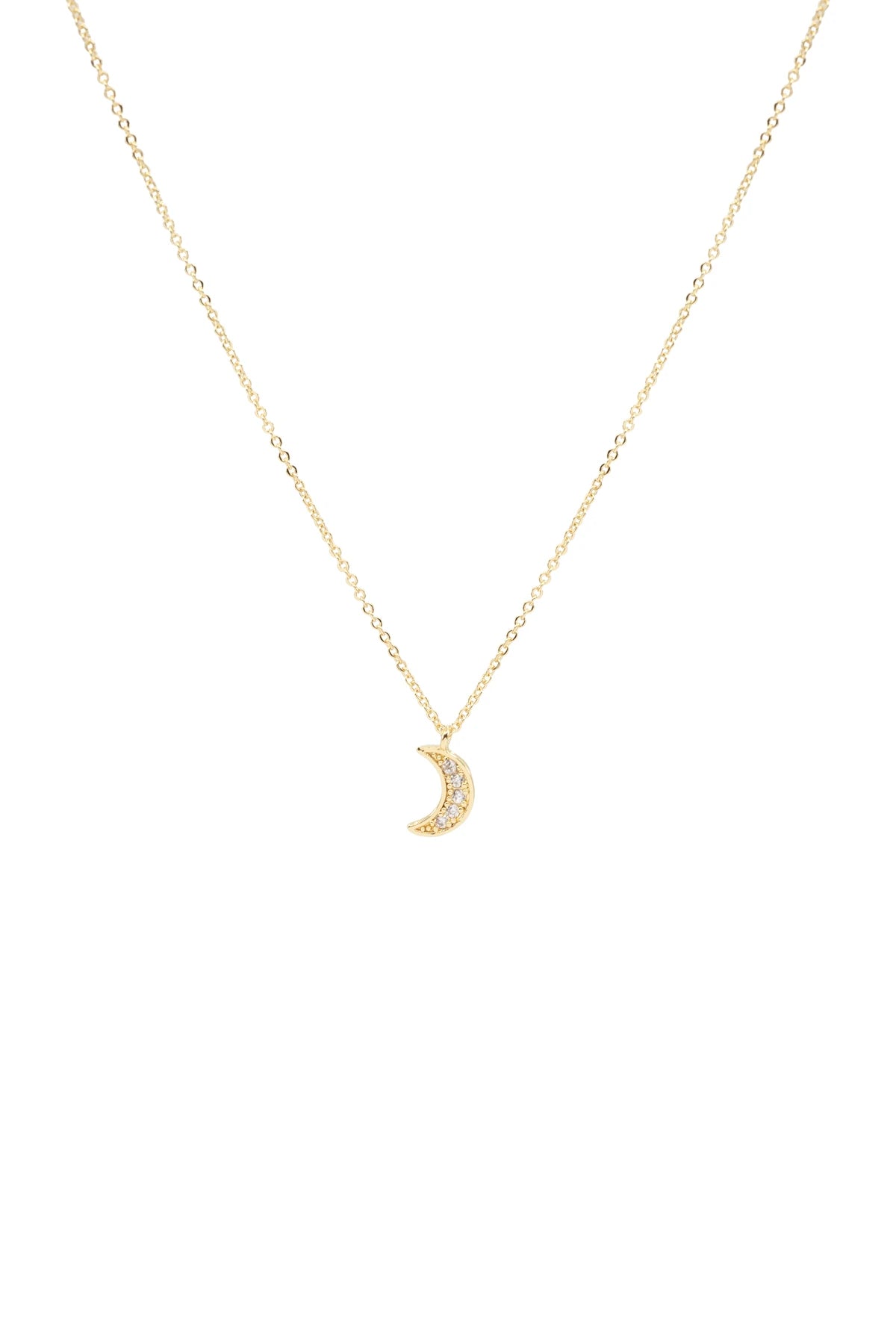 TINY SHINY – Little Moon CZ Necklace