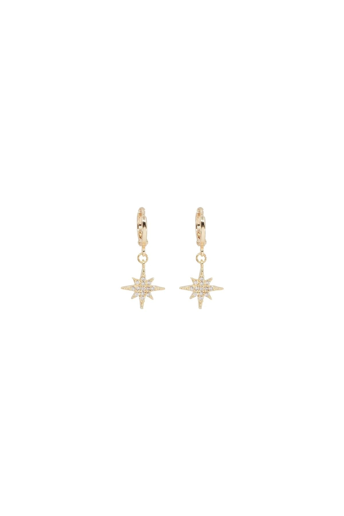 STARBURST – North Star Huggie Earrings